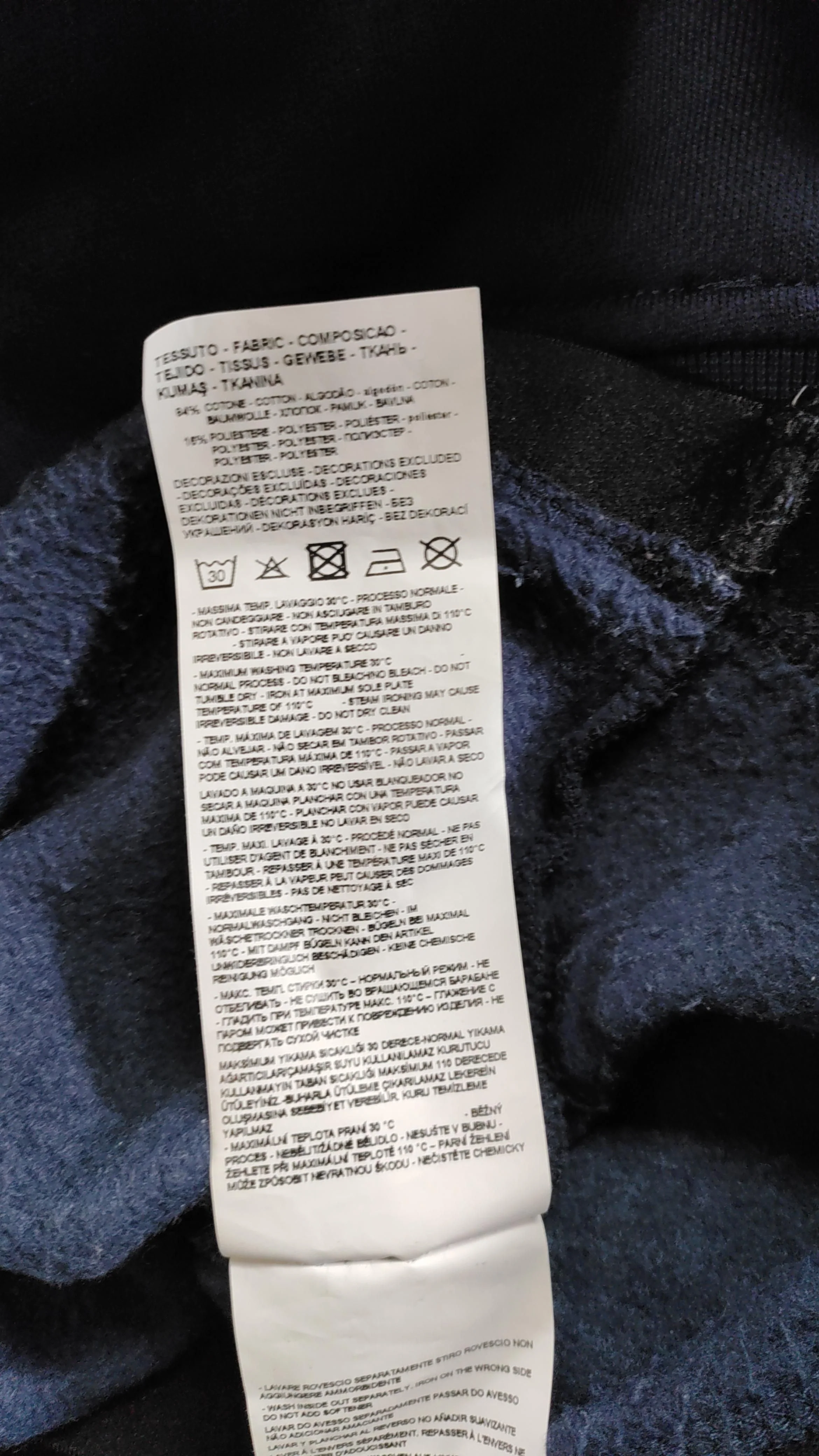 Emporio Armani Men's Hoodie M Blue Graphic Cotton with Polyester Pullover - Image 8