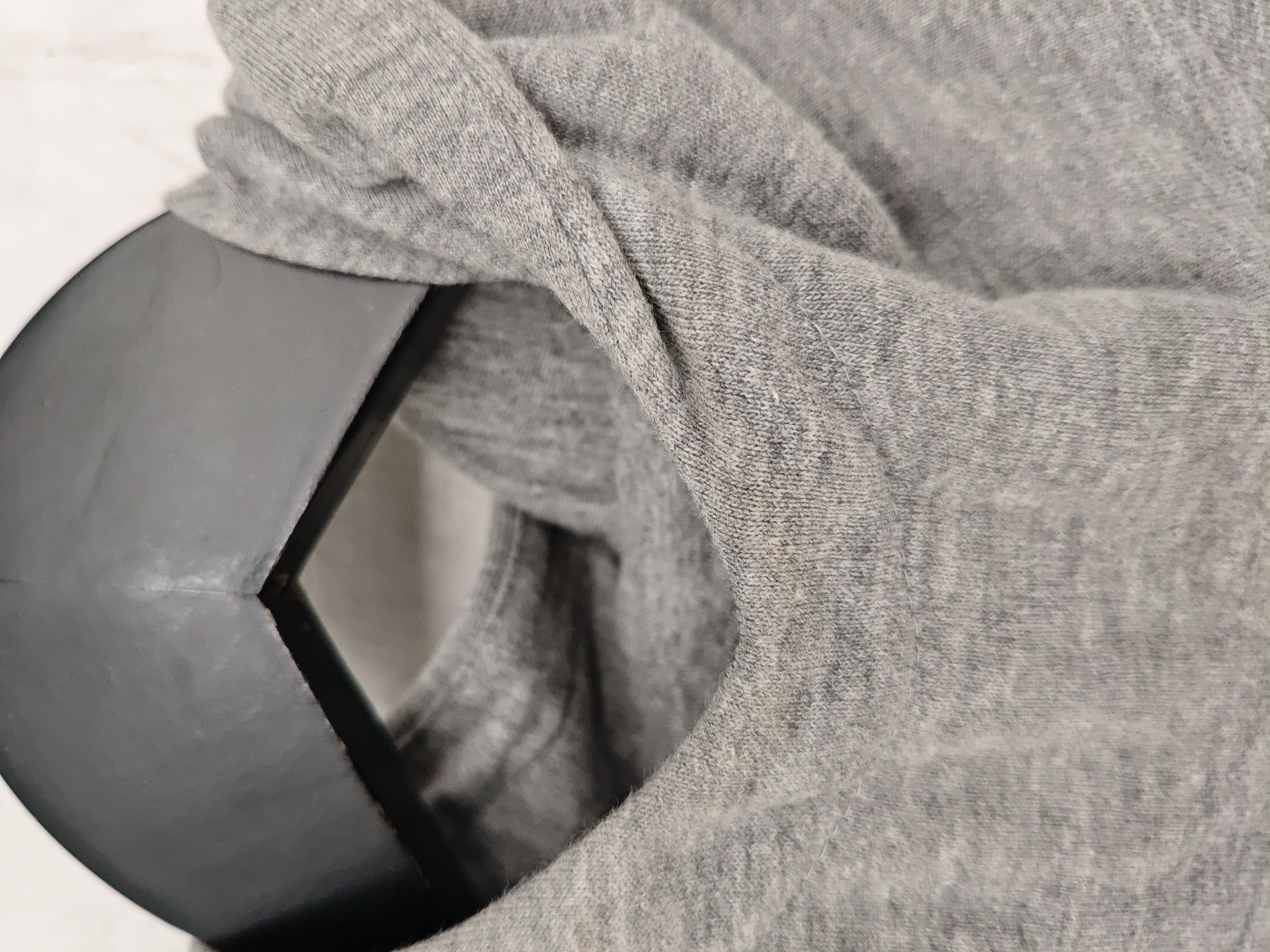 Emporio Armani Men's Hoodie M Grey Cotton with Polyester Pullover - Image 5