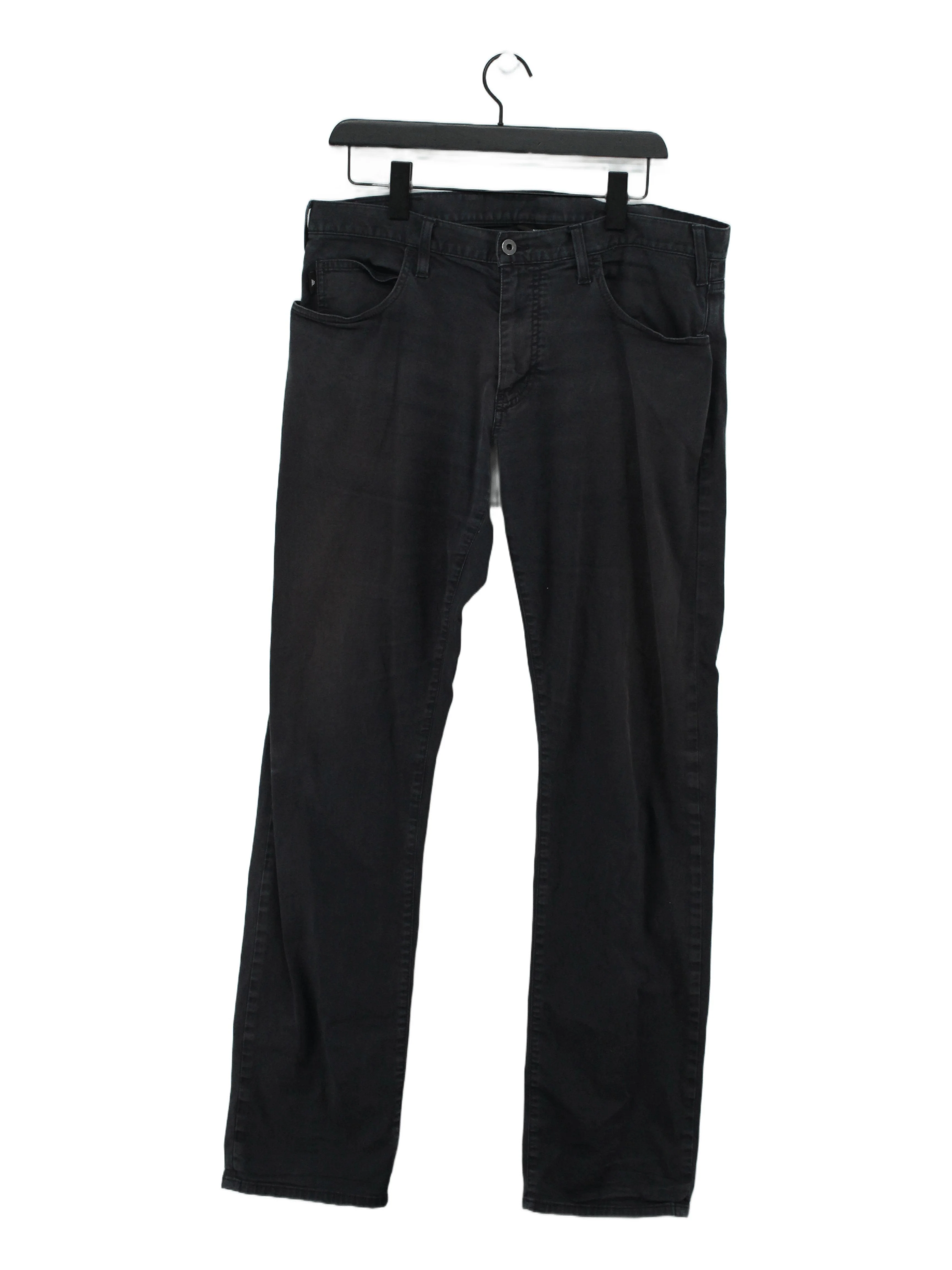 Emporio Armani Men's Jeans W 36 in Black Cotton with Elastane Straight