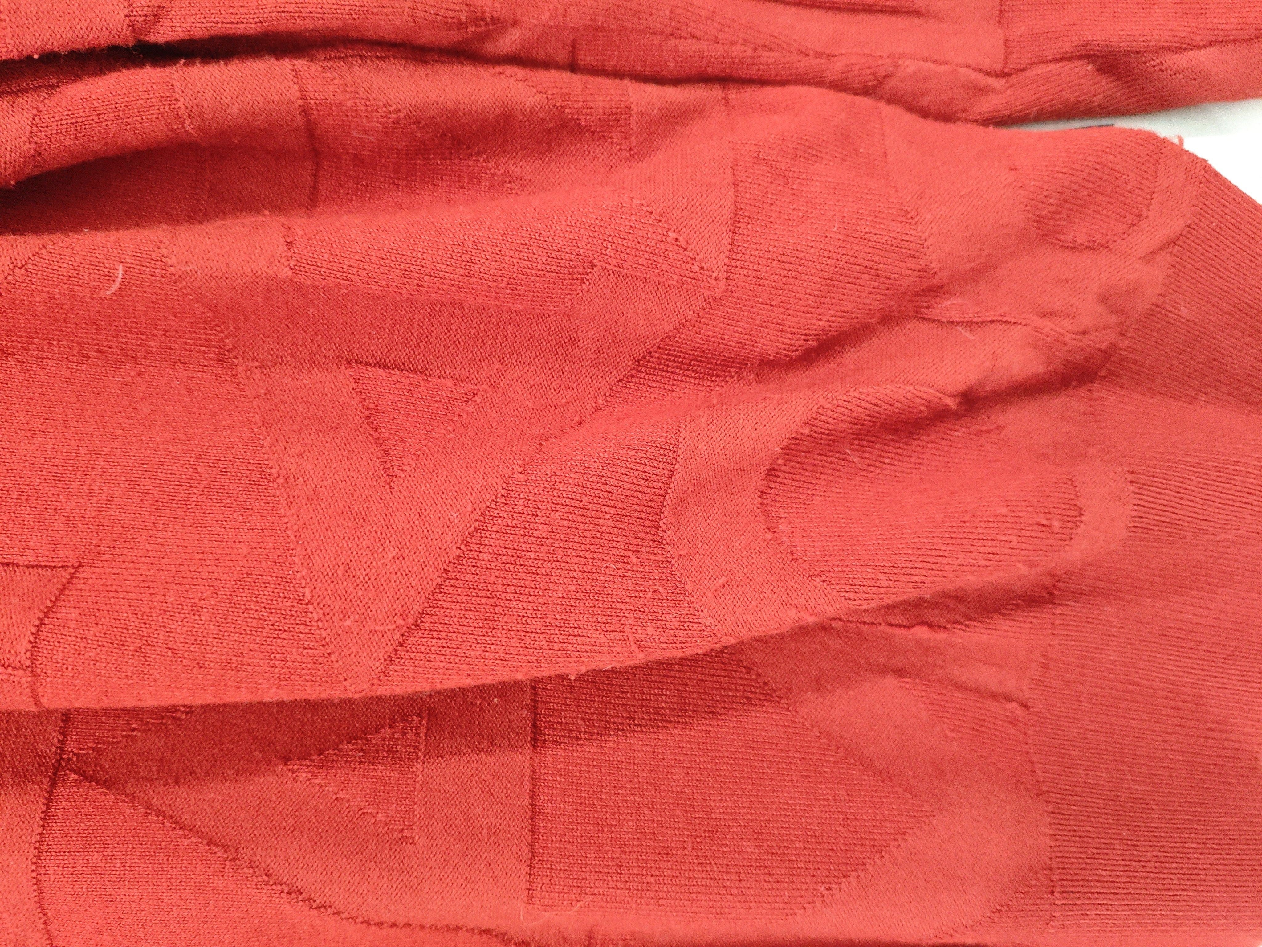 Emporio Armani Men's Jumper M Red Viscose with Polyamide Round Neck Pullover - Image 5