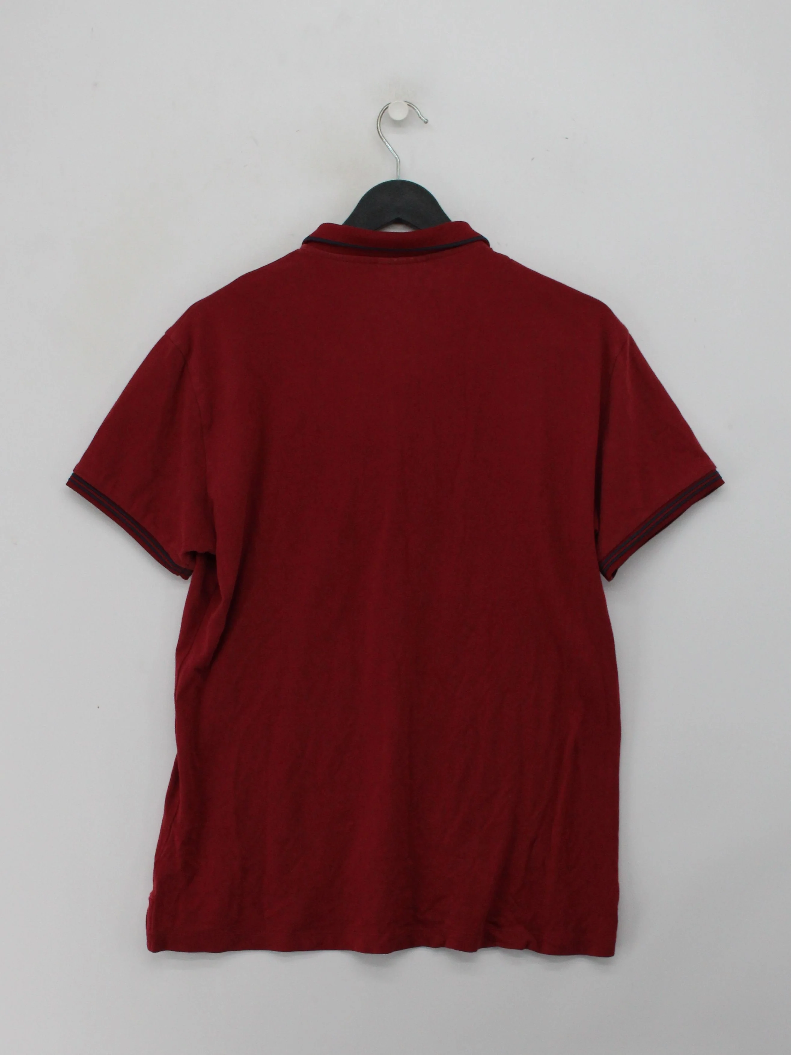 Emporio Armani Men's Polo M Red 100% Cotton Basic - Image 2