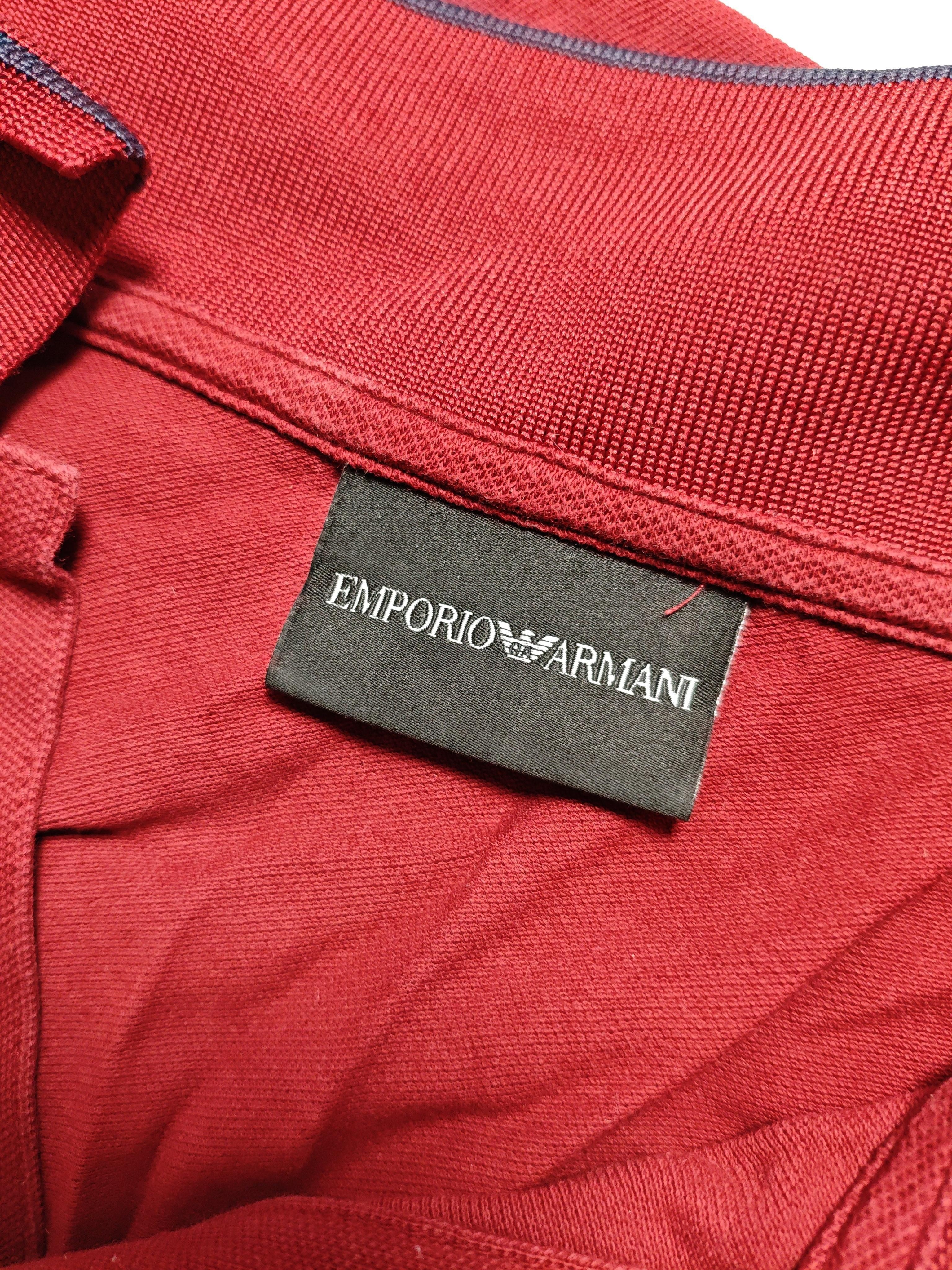 Emporio Armani Men's Polo M Red 100% Cotton Basic - Image 5