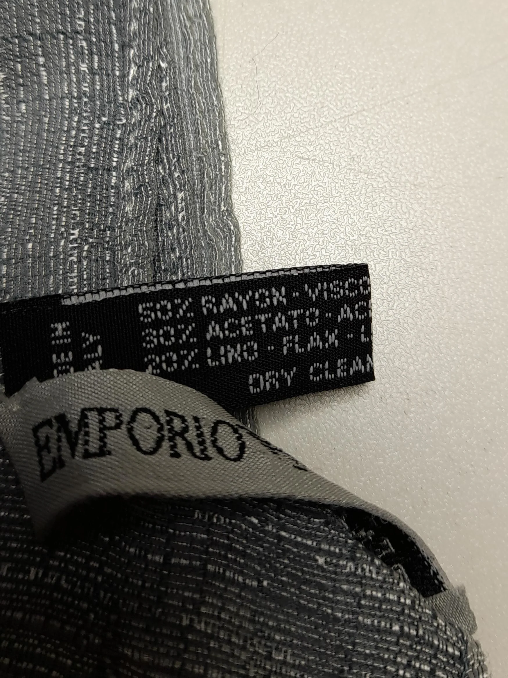 Emporio Armani Men's Scarf Grey Viscose with Acetate, Linen Scarf - Image 6