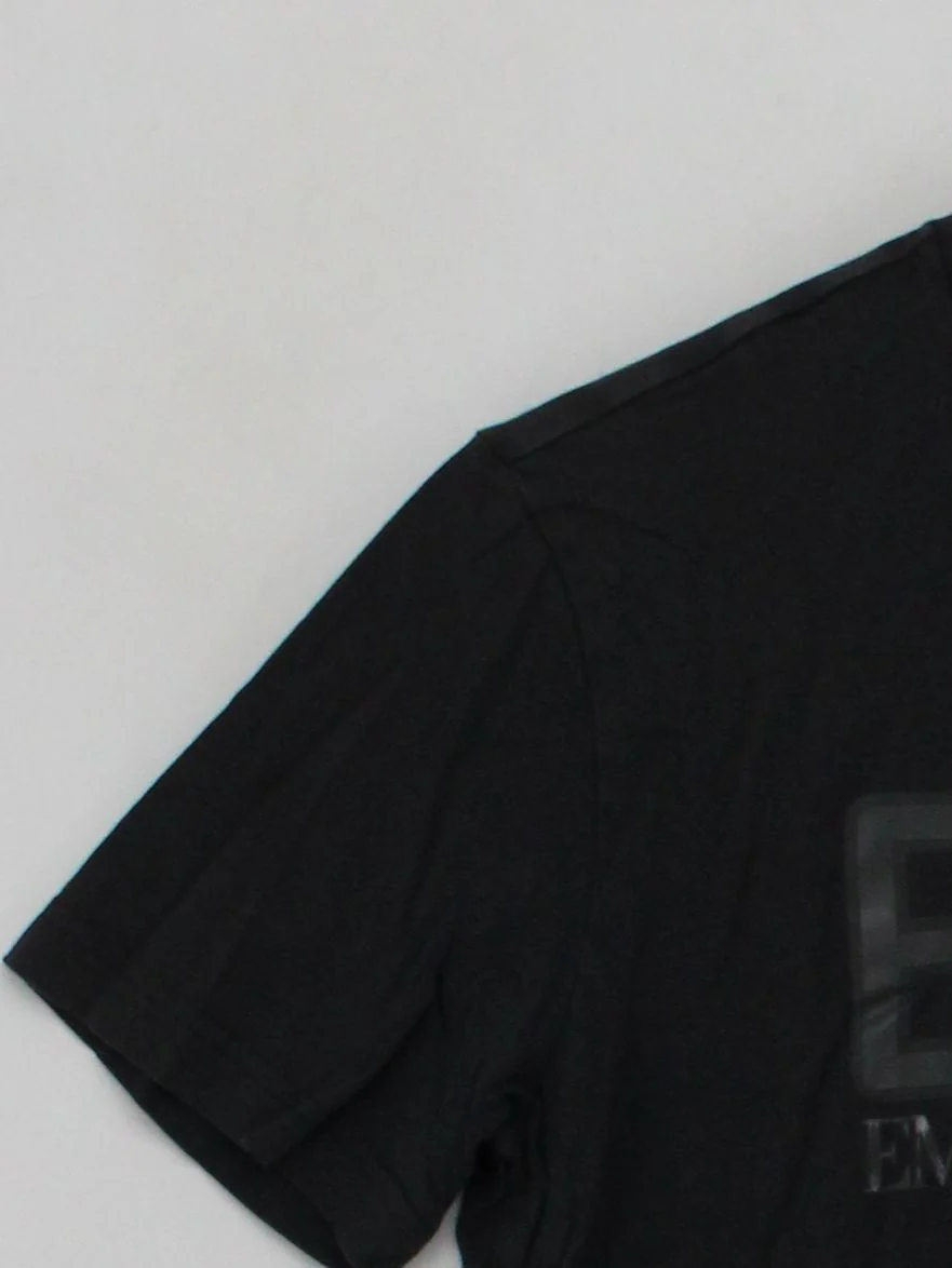 Emporio Armani Men's T-Shirt M Black Graphic 100% Cotton Basic - Image 4