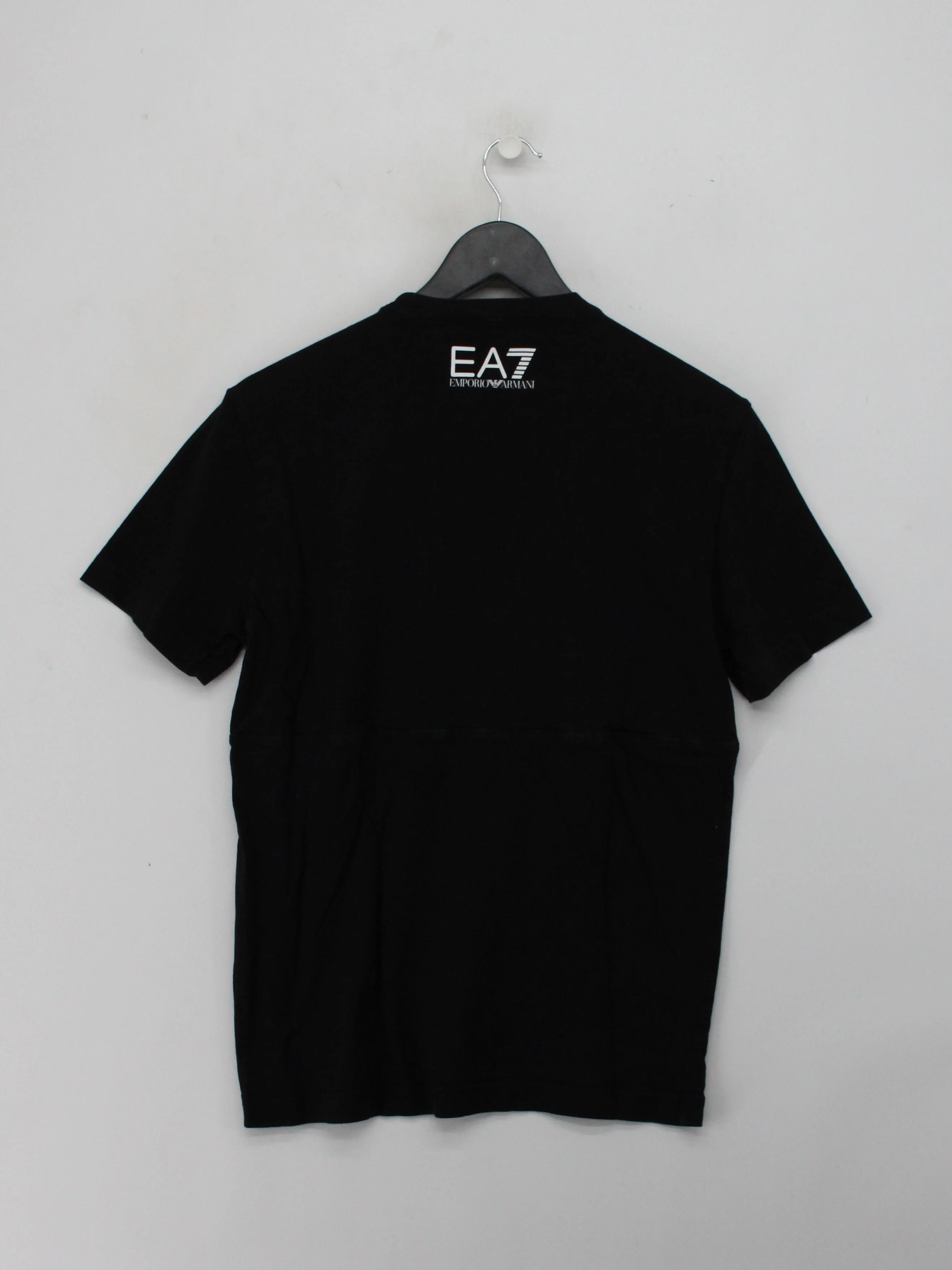 Emporio Armani Men's T-Shirt S Black Graphic 100% Cotton Basic - Image 2