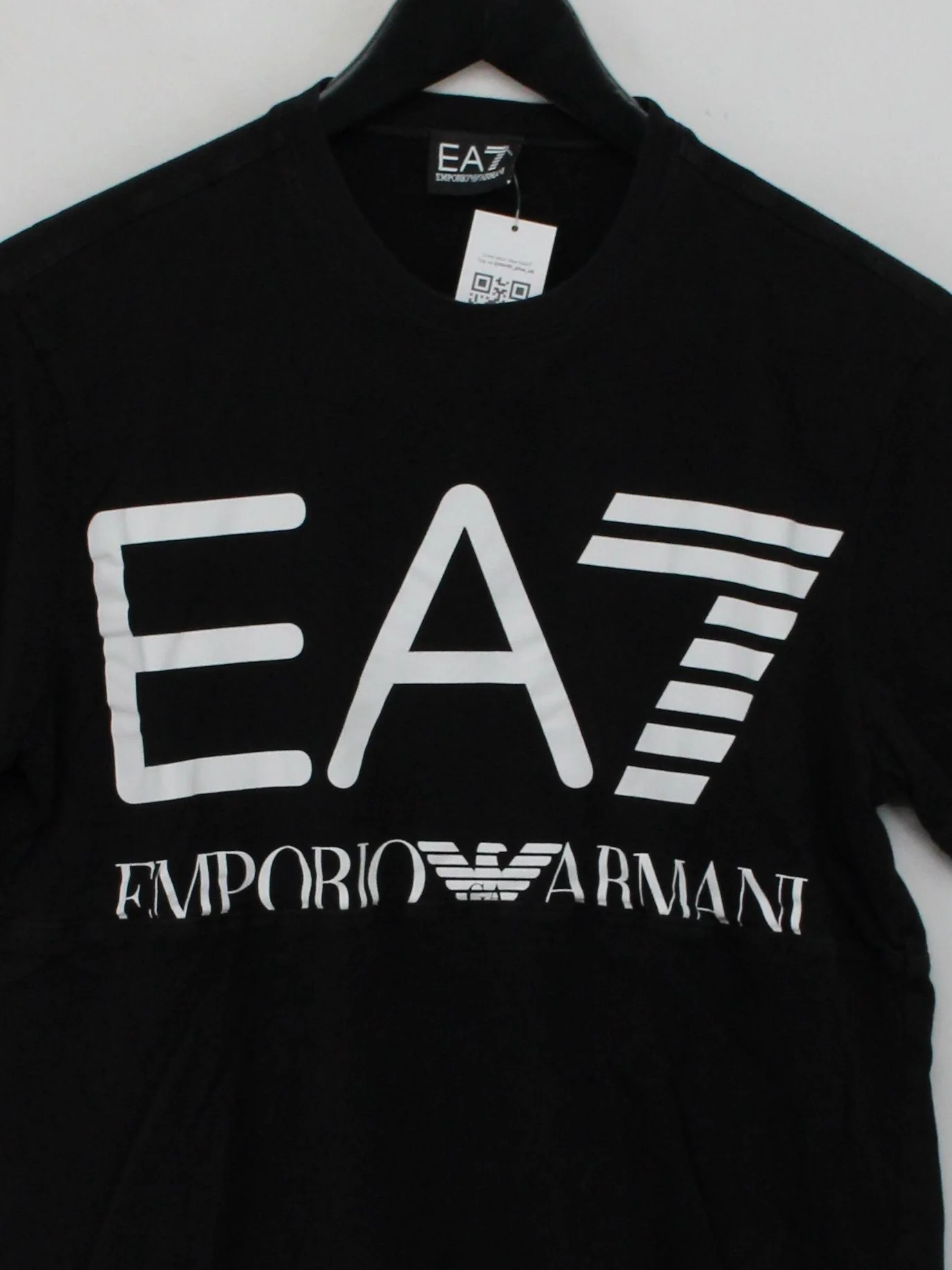 Emporio Armani Men's T-Shirt S Black Graphic 100% Cotton Basic - Image 3