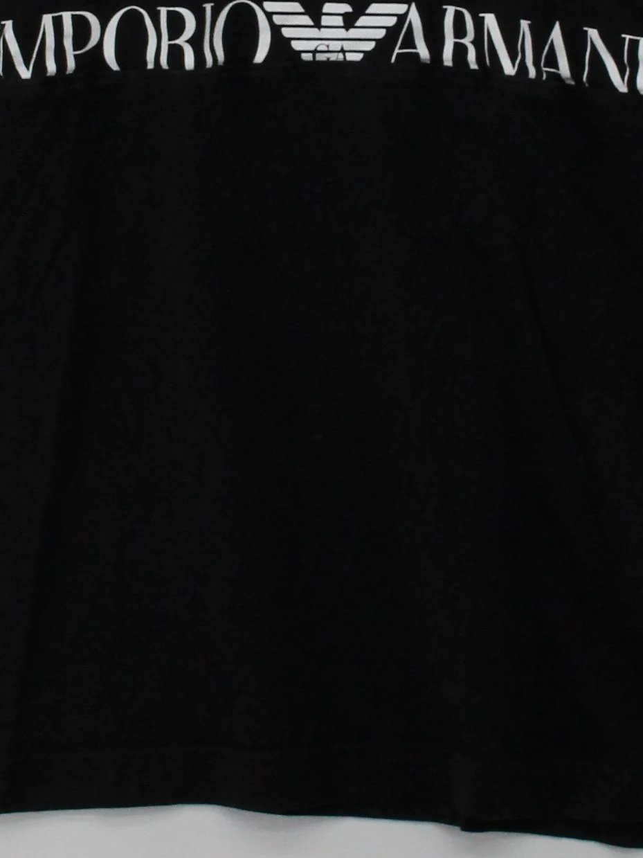 Emporio Armani Men's T-Shirt S Black Graphic 100% Cotton Basic - Image 4