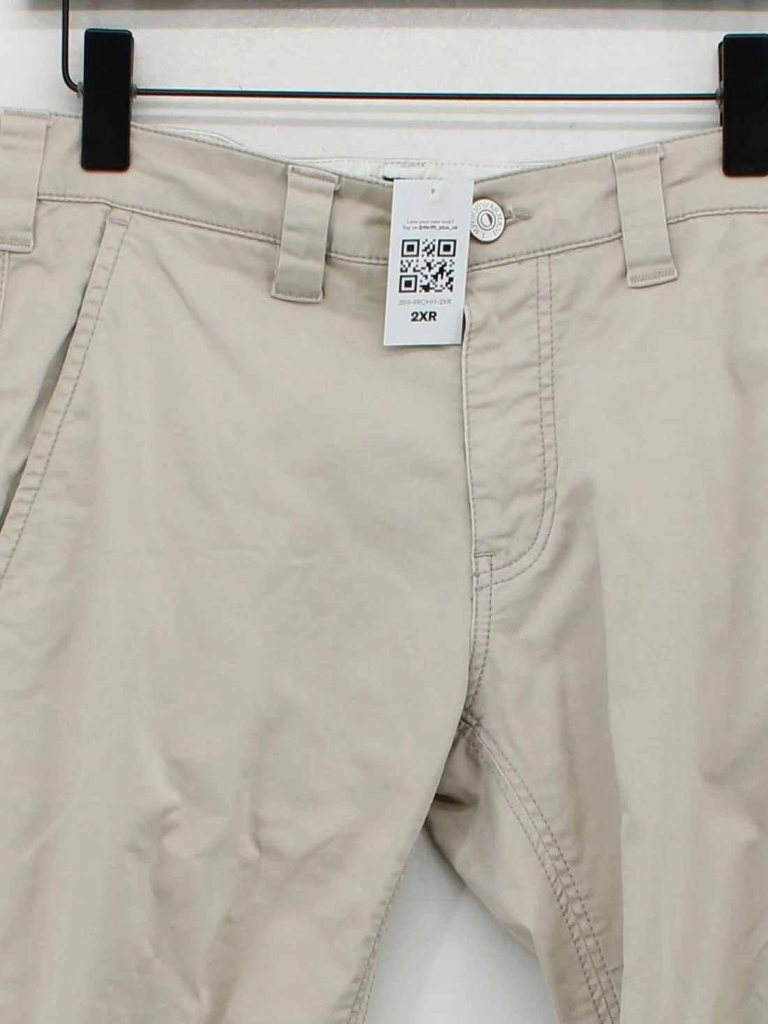Emporio Armani Men's Trousers W 32 in Cream Cotton with Elastane Tapered Chino - Image 3