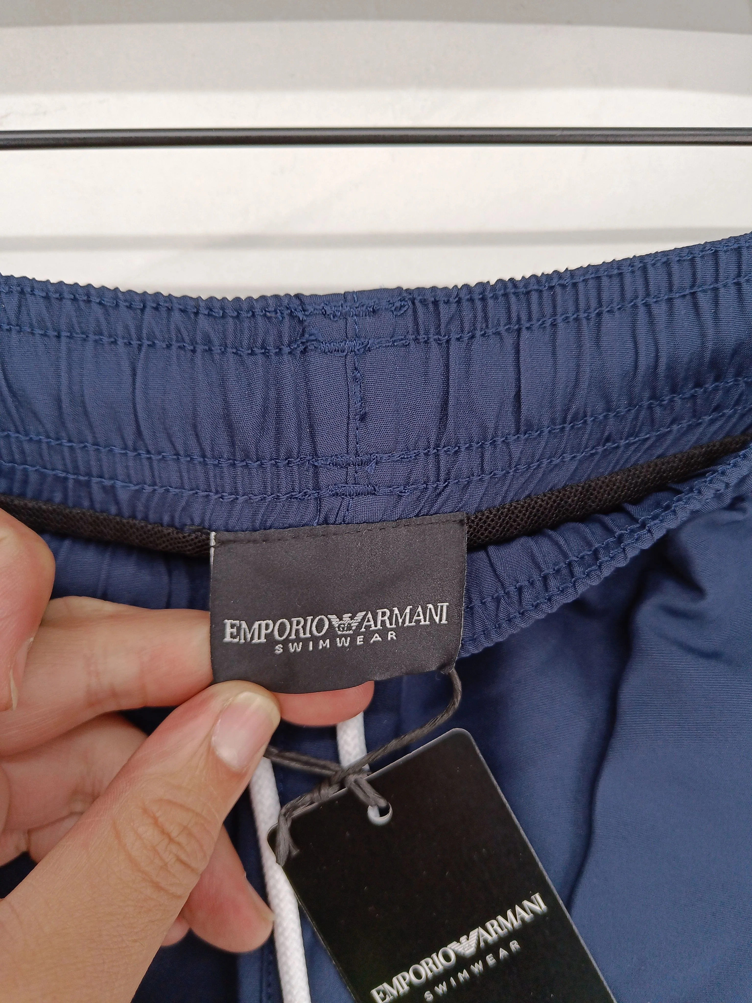Emporio Armani swim trunks in blue RRP £60 - Image 5