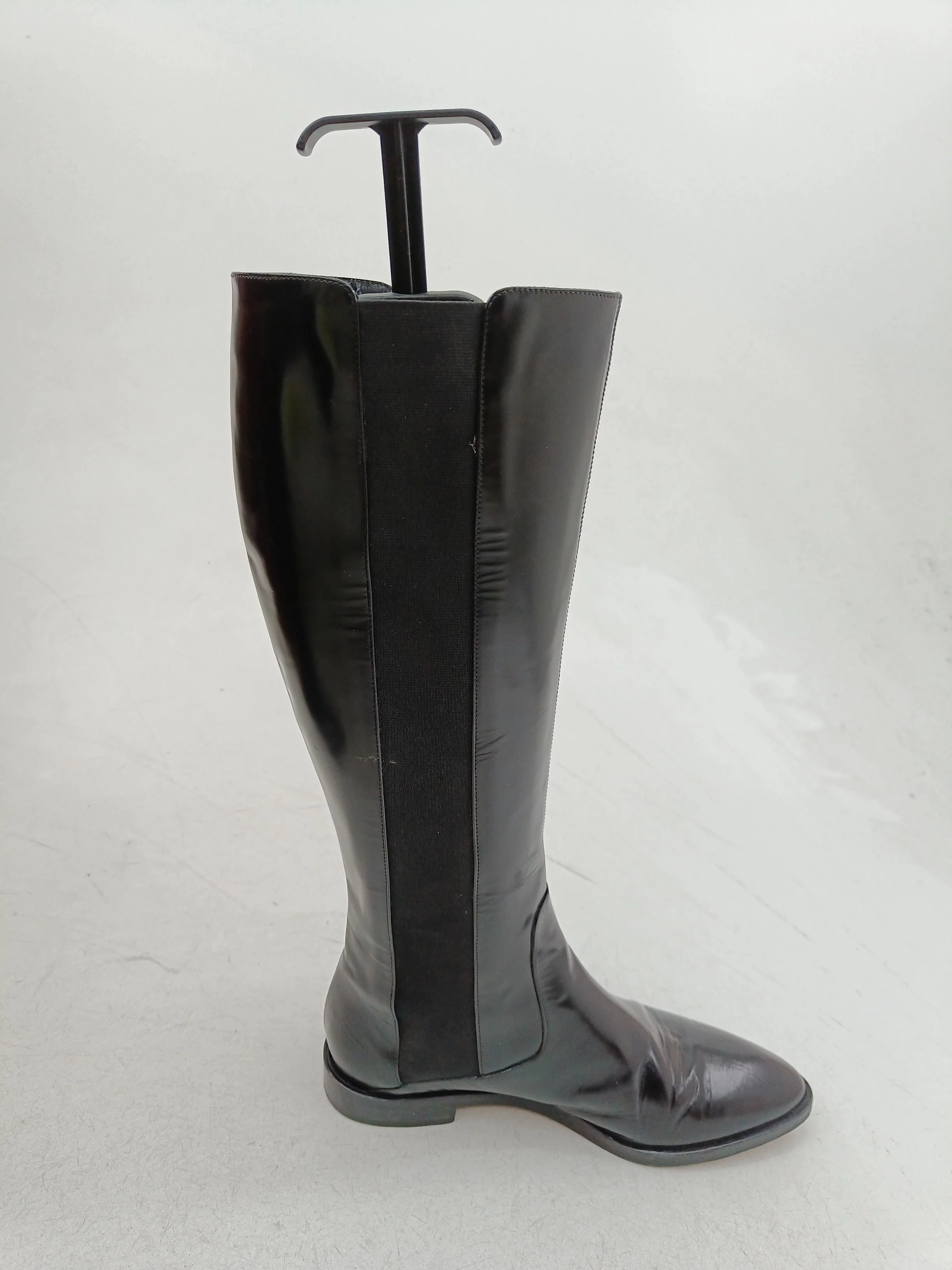 Emporio Armani Women's Boots UK 4 Black 100% Leather Riding Boot - Image 5