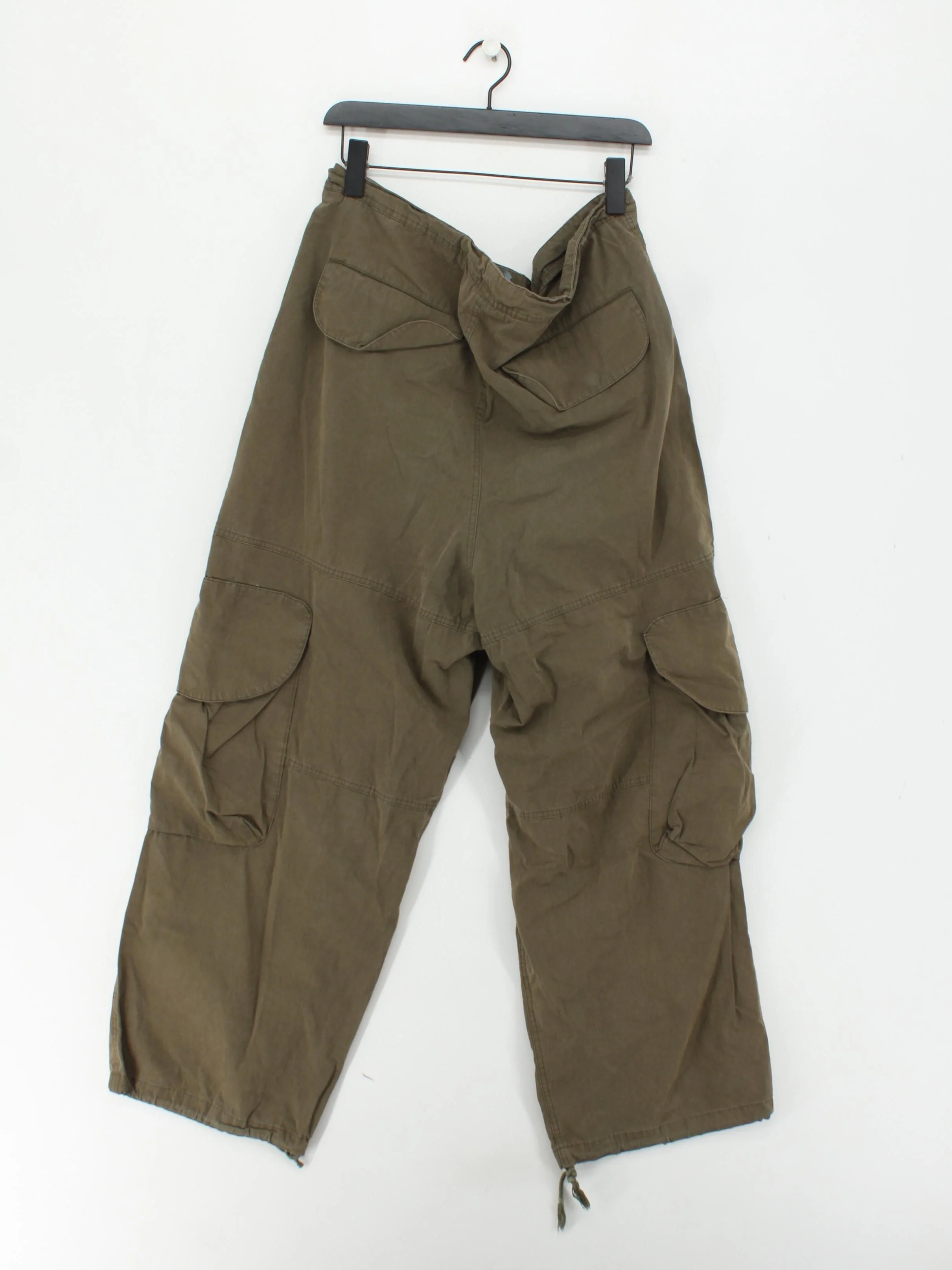 Entire Studios Men's Trousers L Green 100% Other Wide-Leg Cargo - Image 2