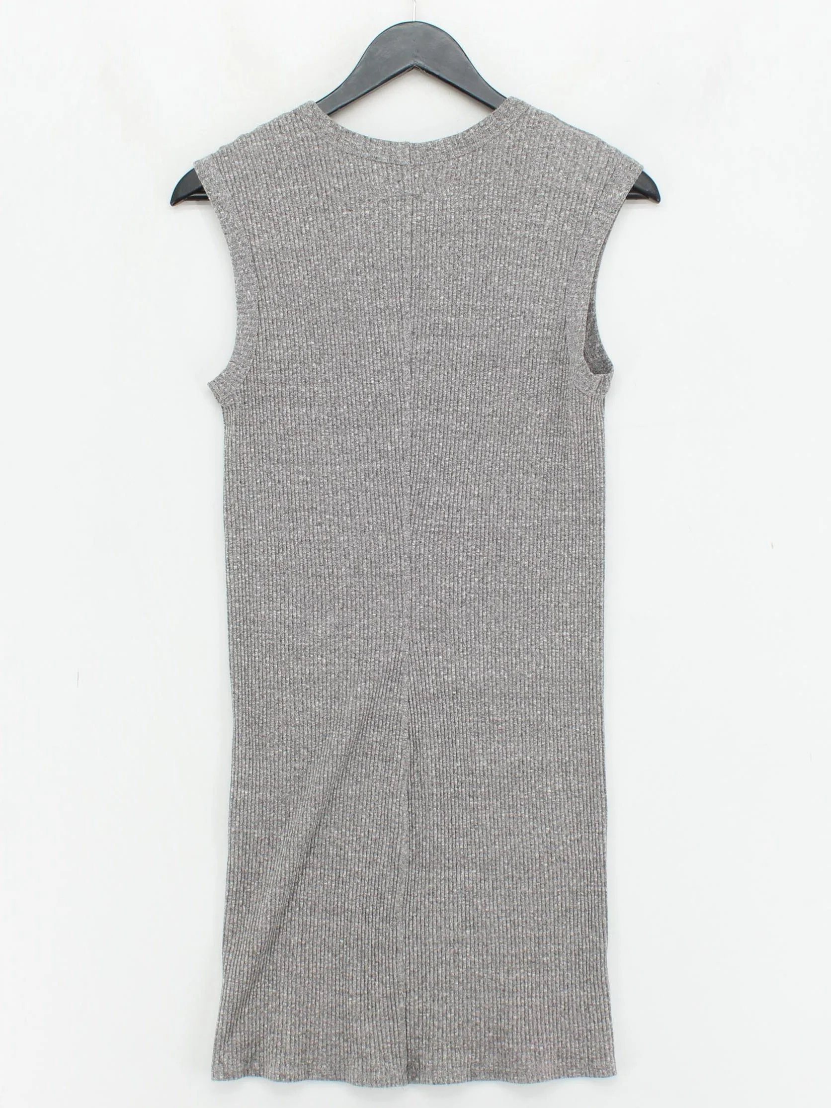 Enza Costa Tank Mini Dress L in Grey - Image 2