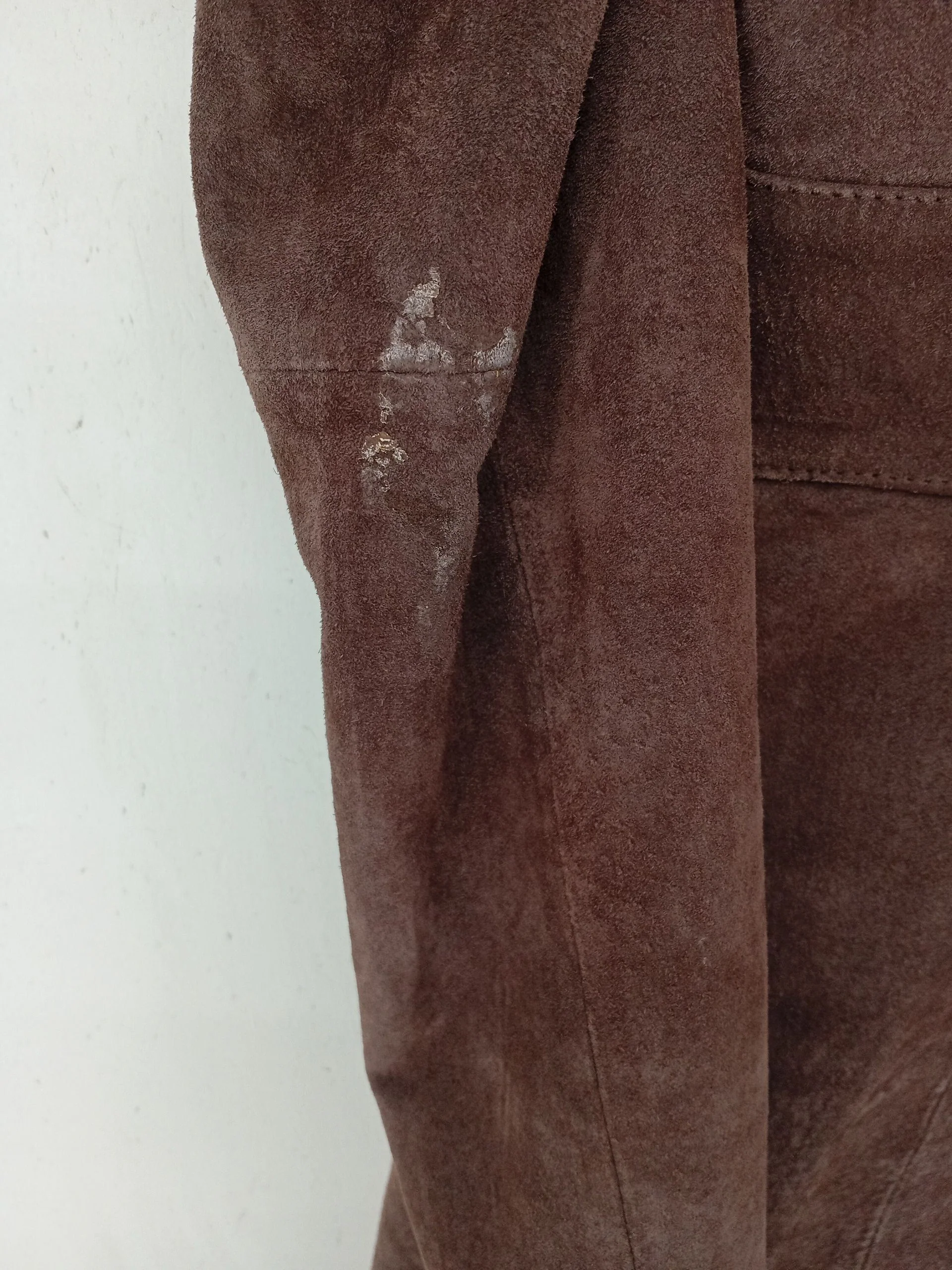 Equation Women's Coat UK 8 Brown Suede with Polyester Overcoat - Image 5