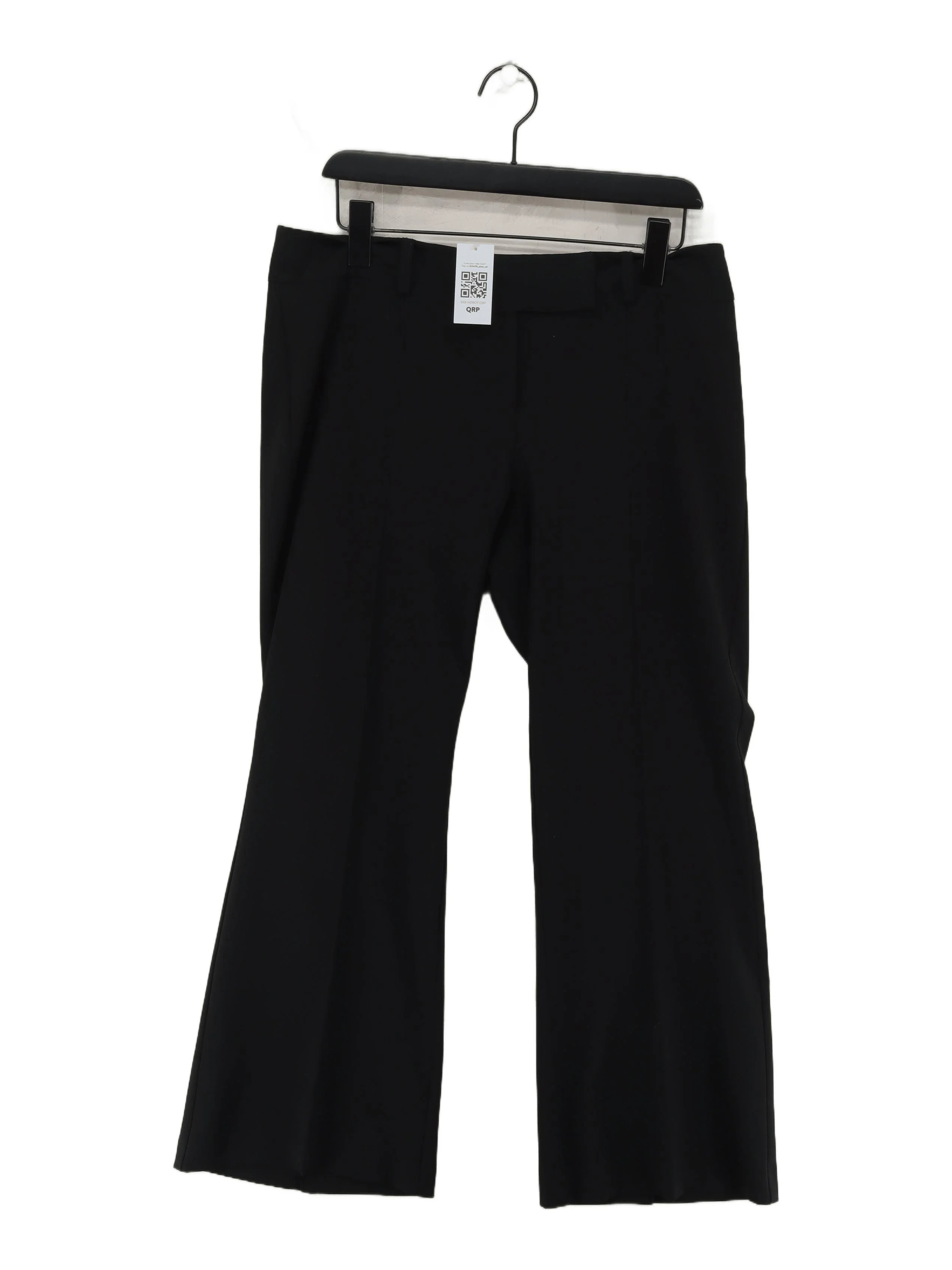 Equation Women's Trousers UK 14 Black Polyester with Elastane Flared Chino