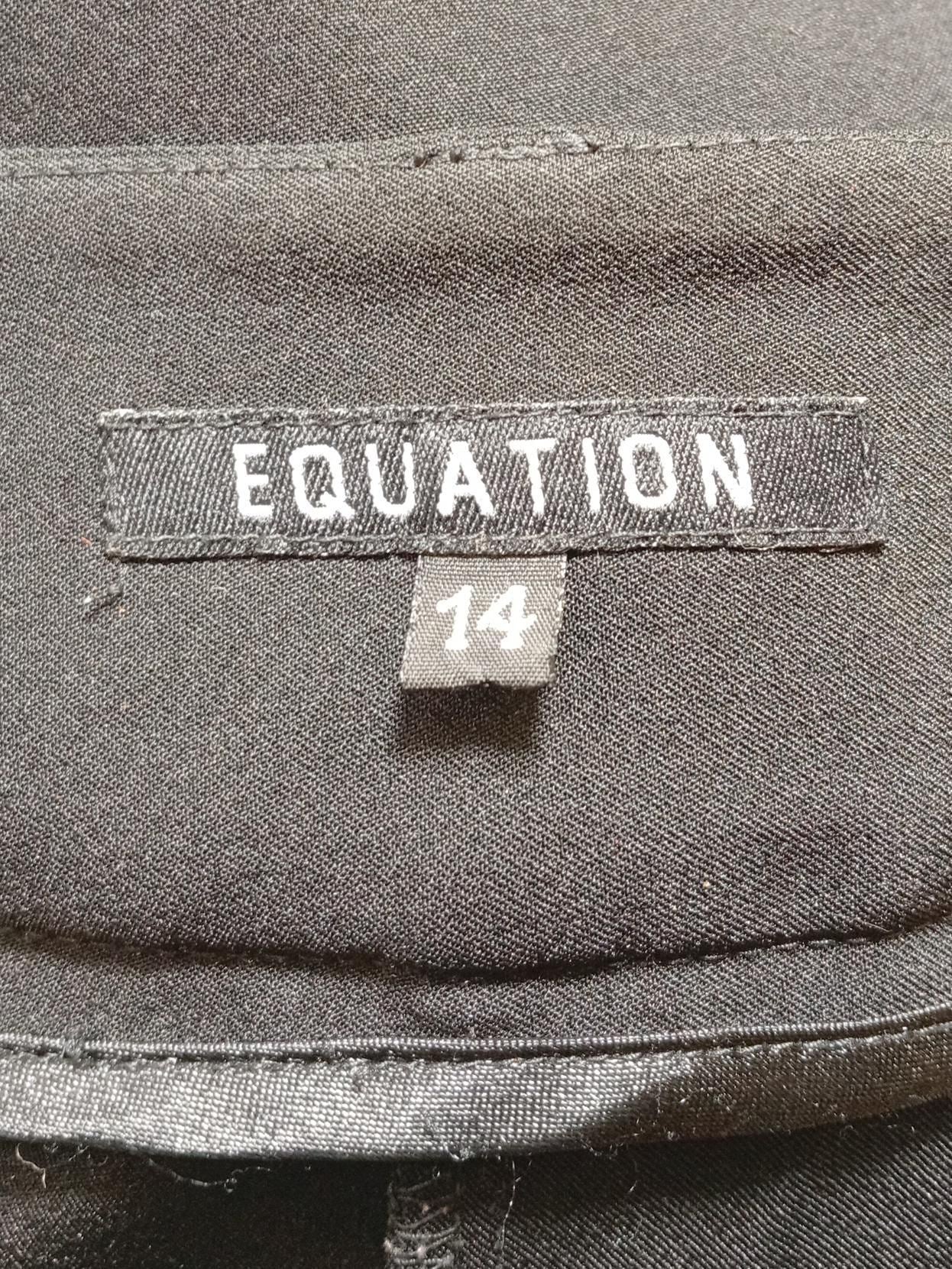 Equation Women's Trousers UK 14 Black Polyester with Elastane Flared Chino - Image 5