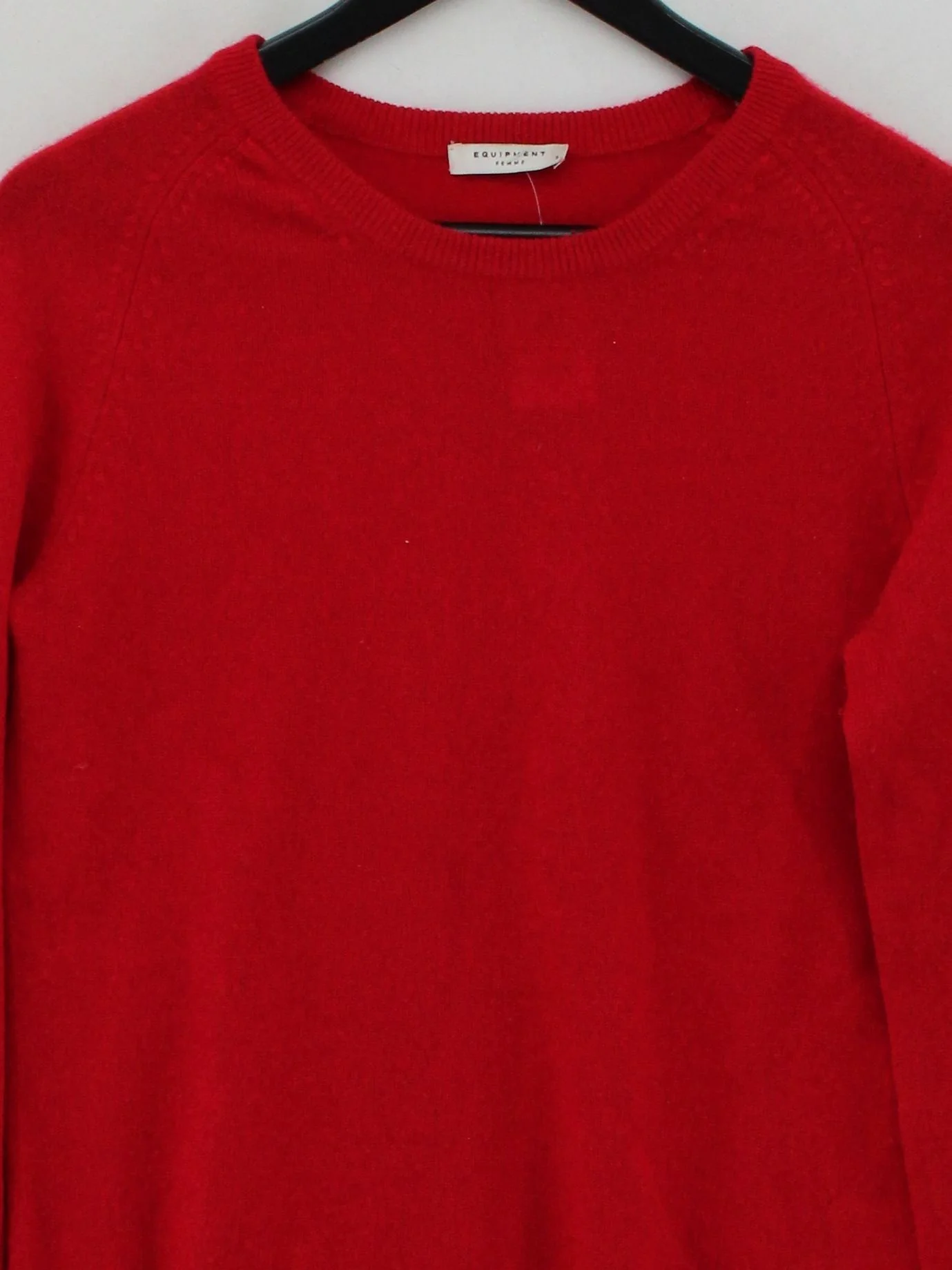 Equipment Women's Jumper S Red 100% Cashmere Crew Neck Pullover - Image 3