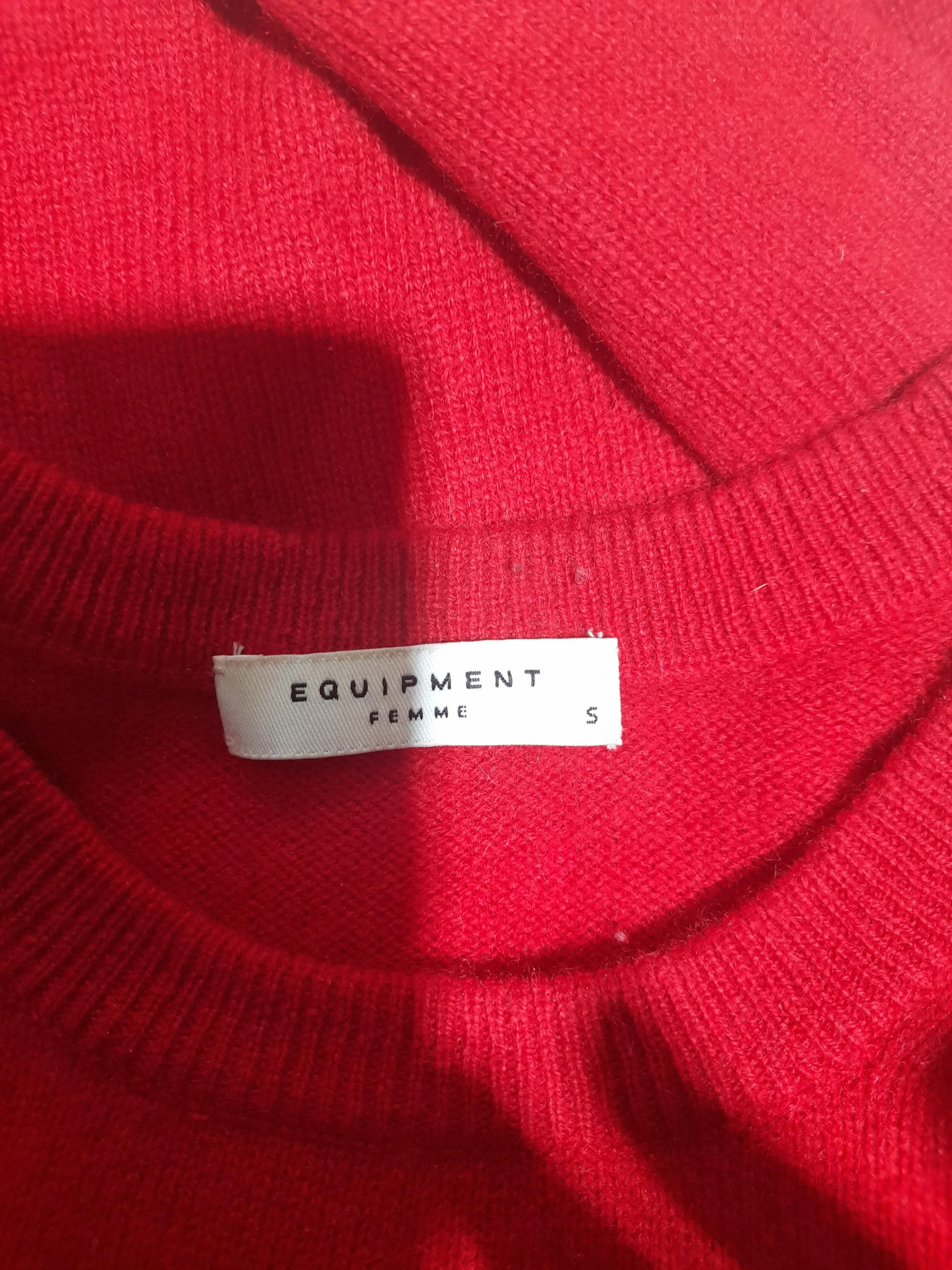 Equipment Women's Jumper S Red 100% Cashmere Crew Neck Pullover - Image 5