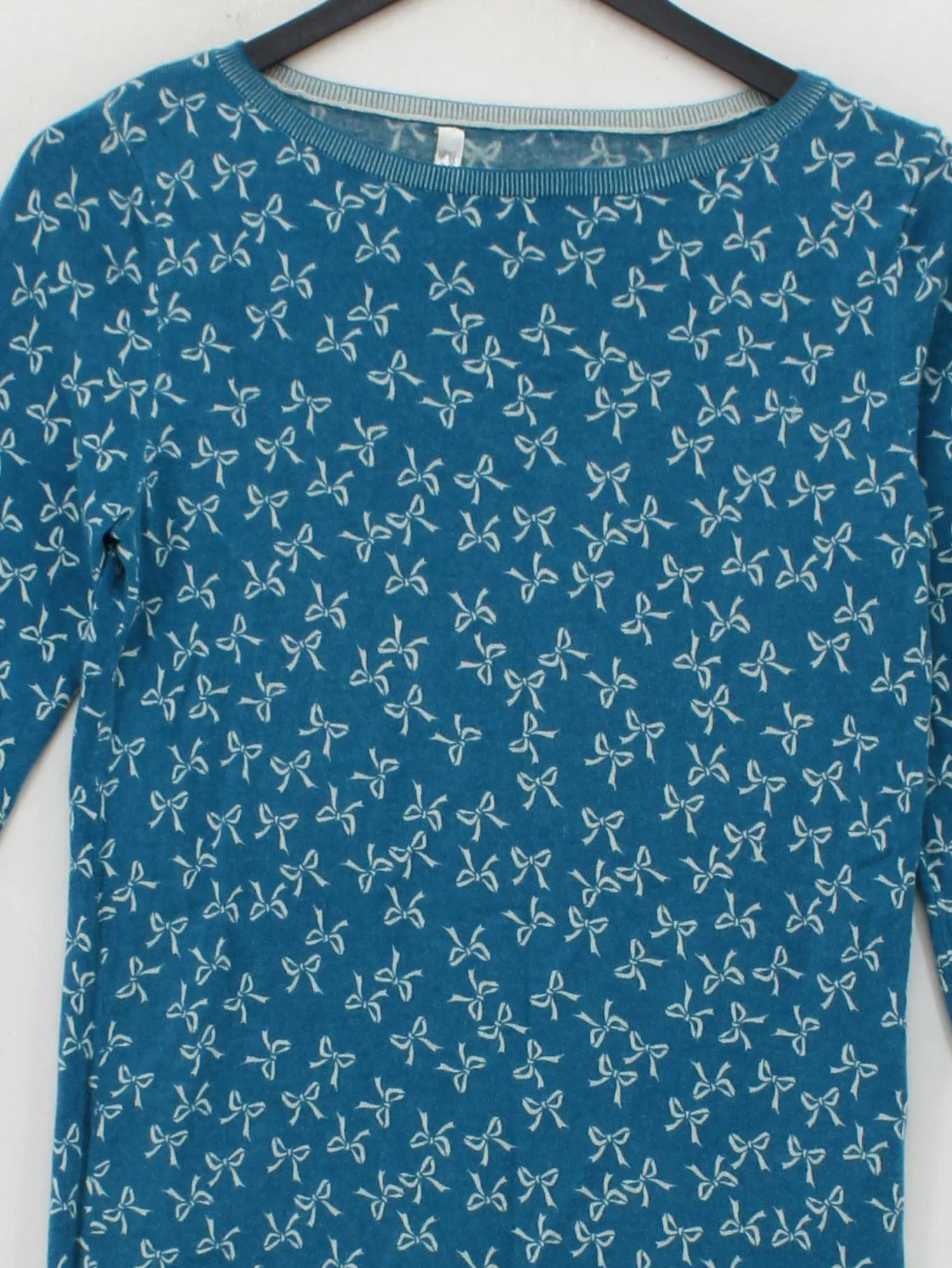 Eric Bompard Women's Jumper L Blue Cashmere with Silk Round Neck Pullover - Image 3