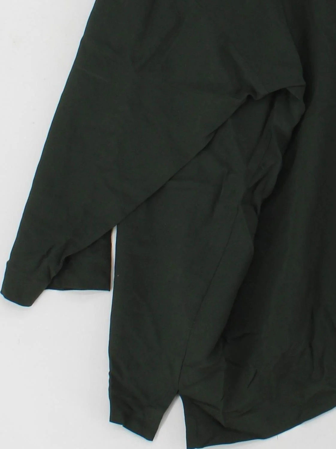 Eskandar Women's Top M Green 100% Silk 3/4 Sleeve High Neck Tunic - Image 4