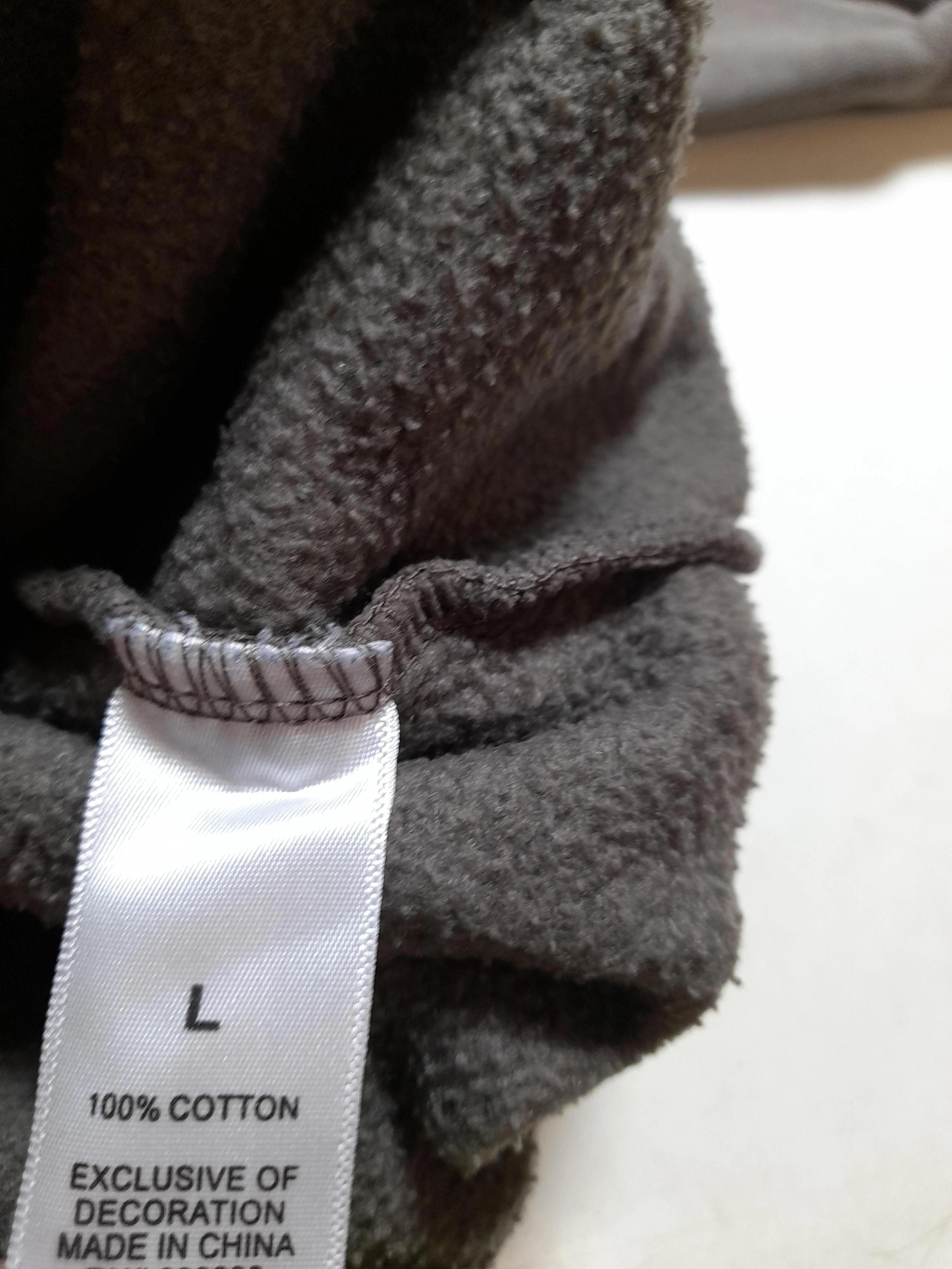 Essentials Men's Hoodie L Brown 100% Cotton Pullover - Image 7