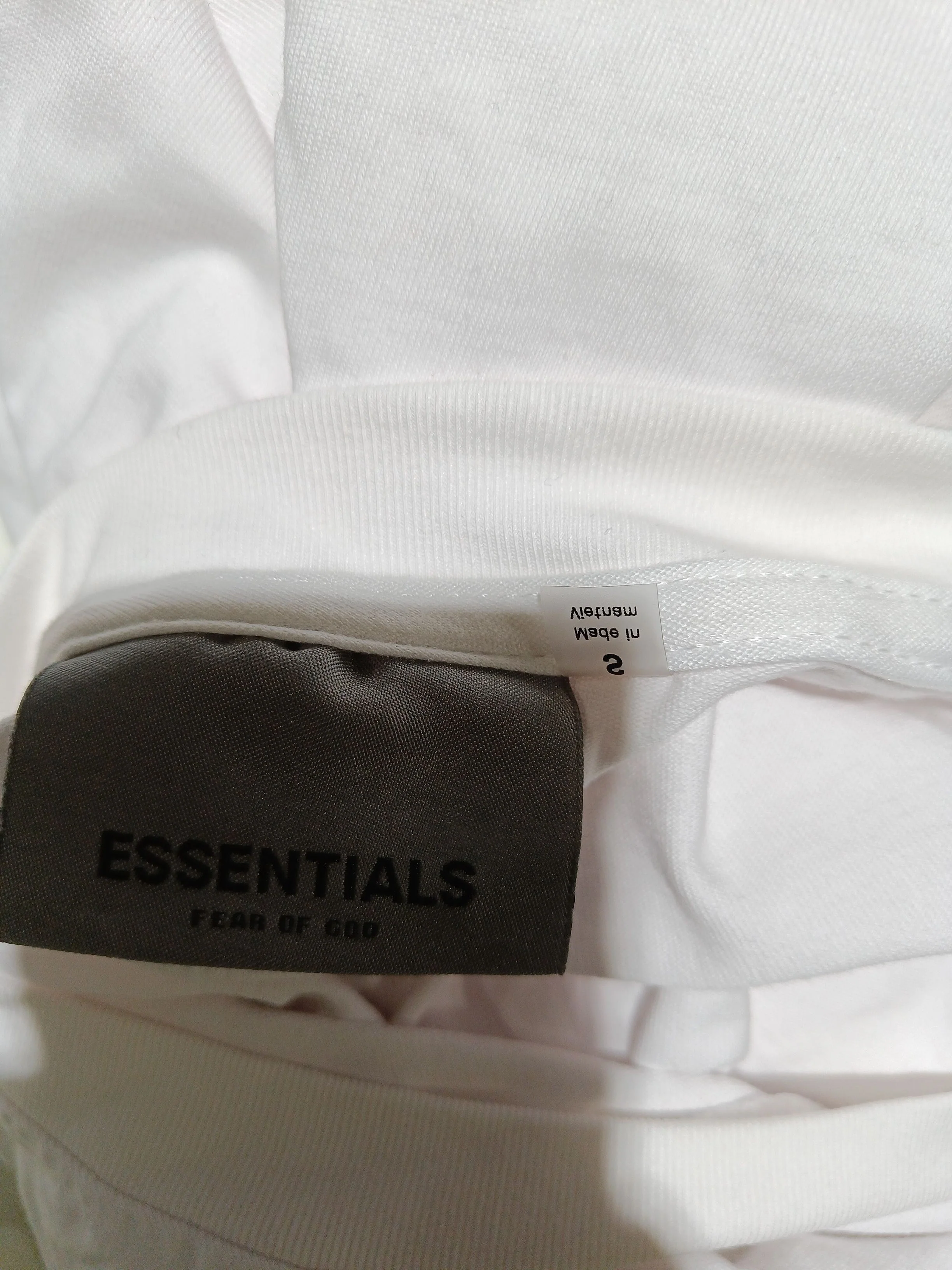 Essentials Men's T-Shirt S White 100% Cotton Basic - Image 5
