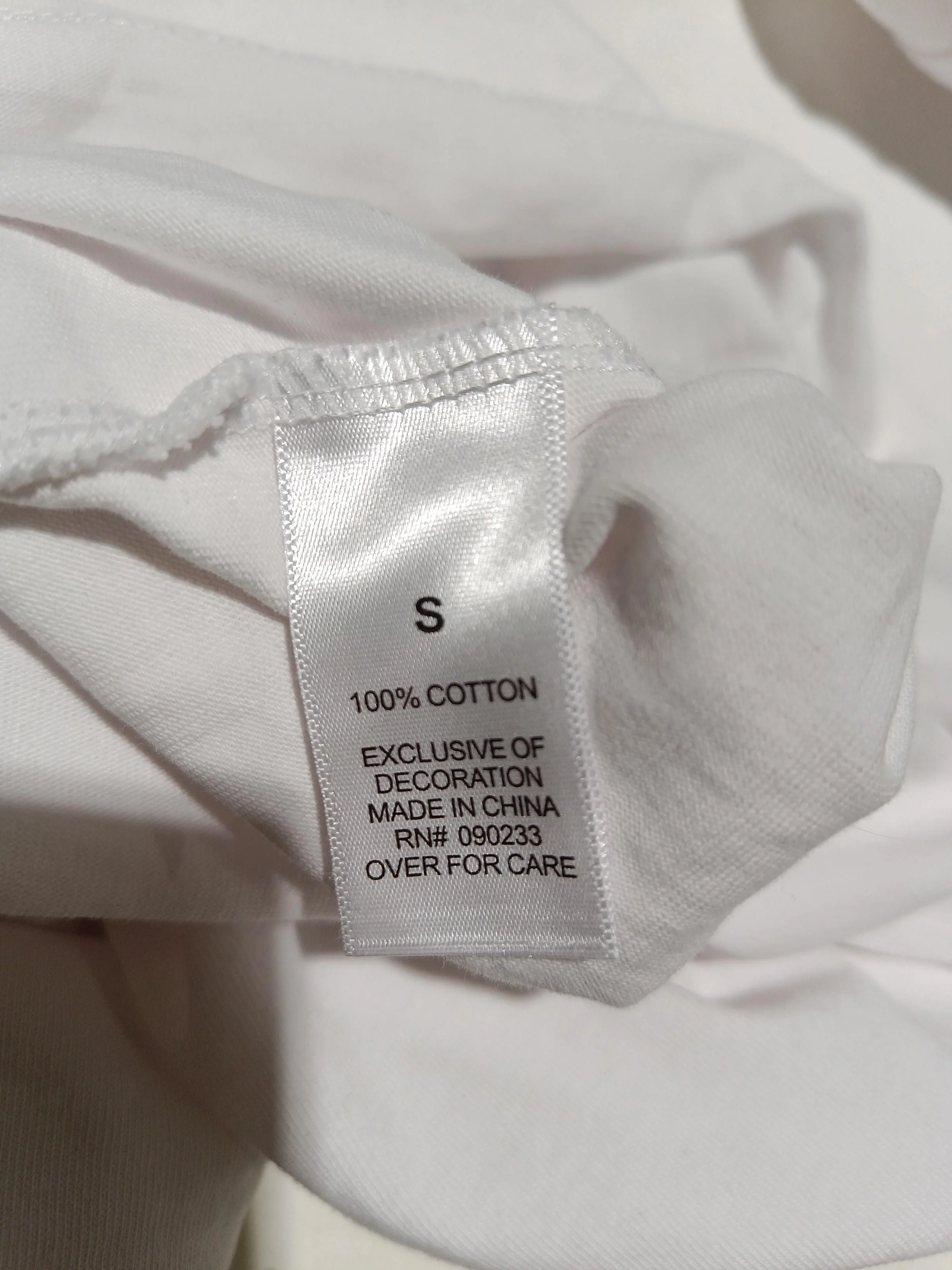 Essentials Men's T-Shirt S White 100% Cotton Basic - Image 6