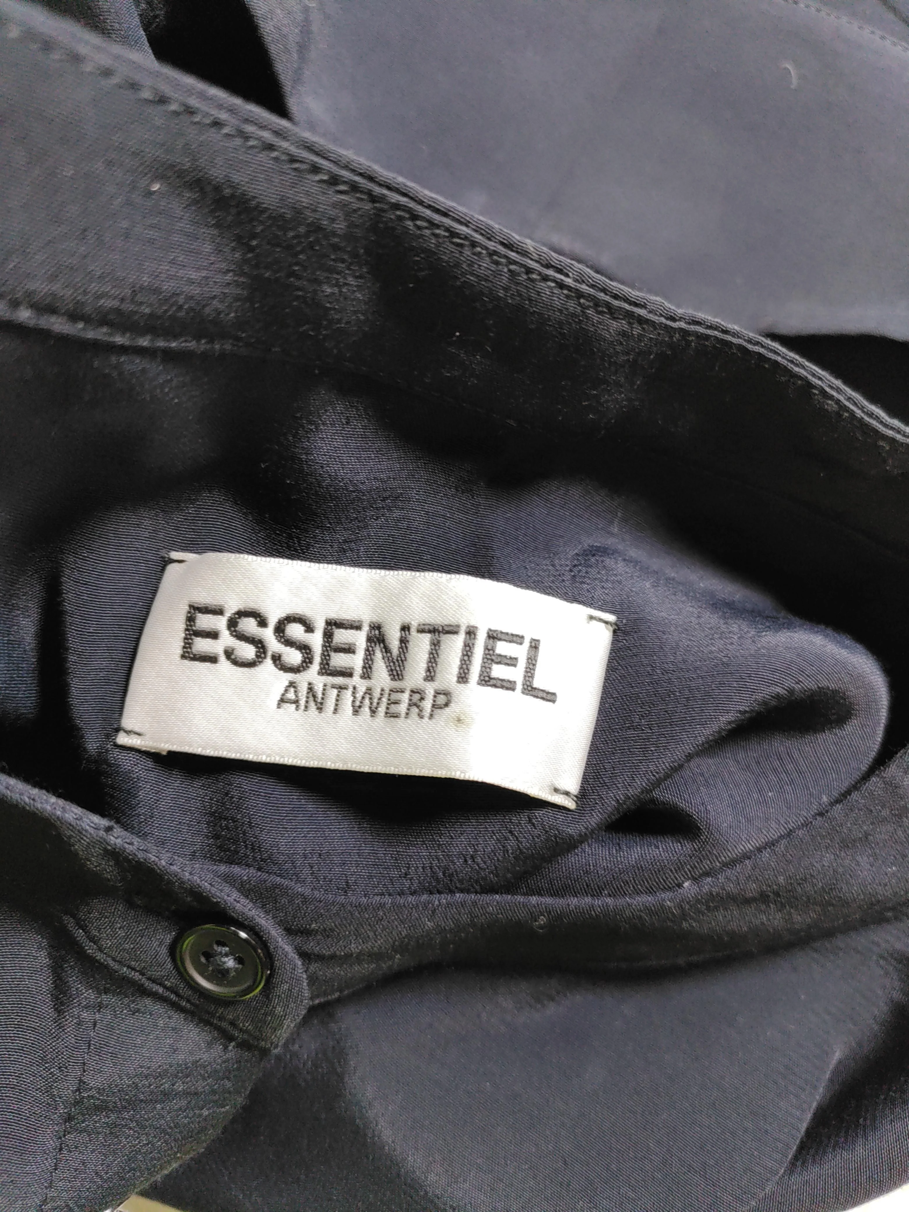 Essentiel Antwerp Women's Blouse S Black 100% Viscose 3/4 Sleeve Collared Basic - Image 5