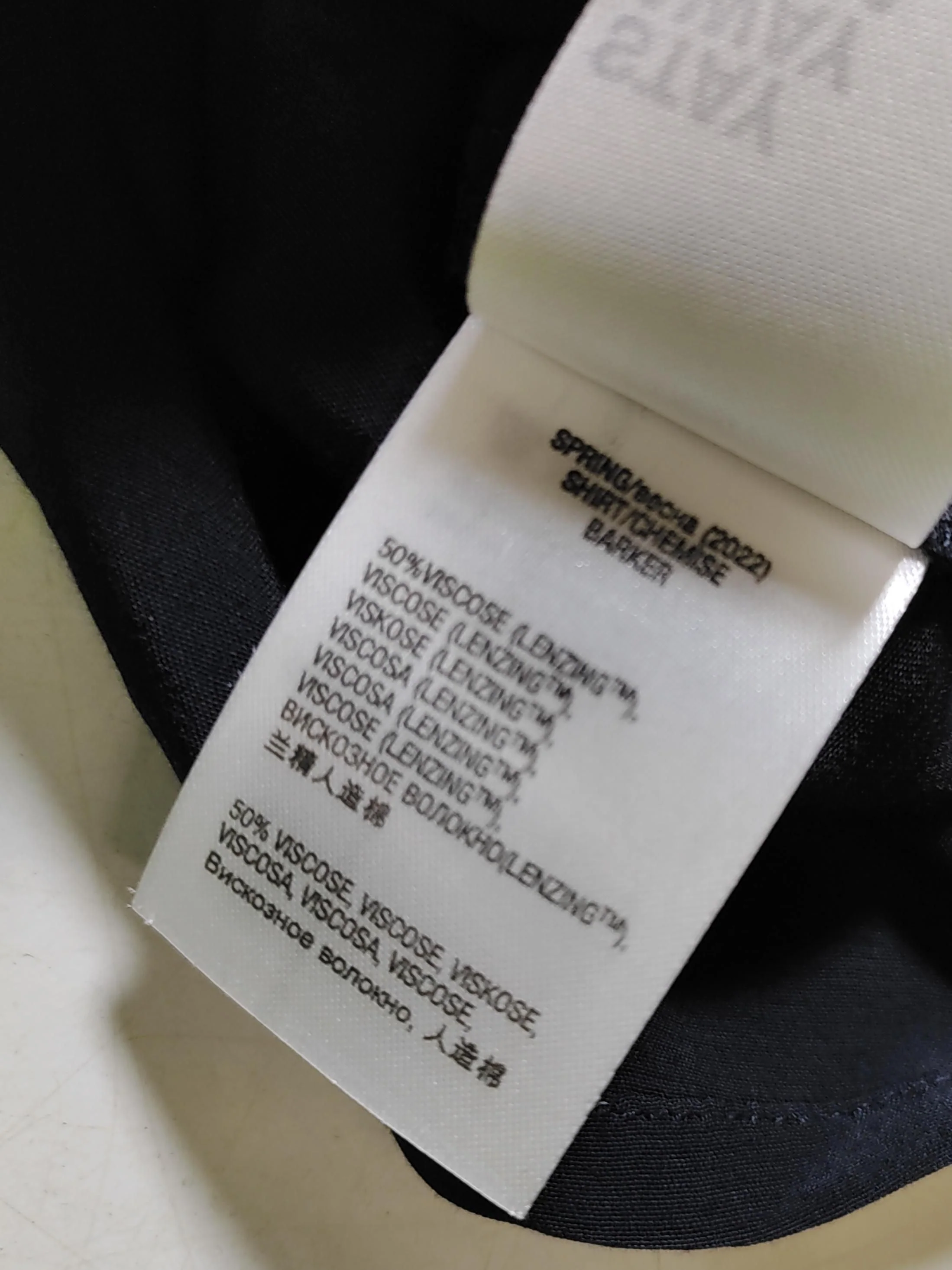 Essentiel Antwerp Women's Blouse S Black 100% Viscose 3/4 Sleeve Collared Basic - Image 6