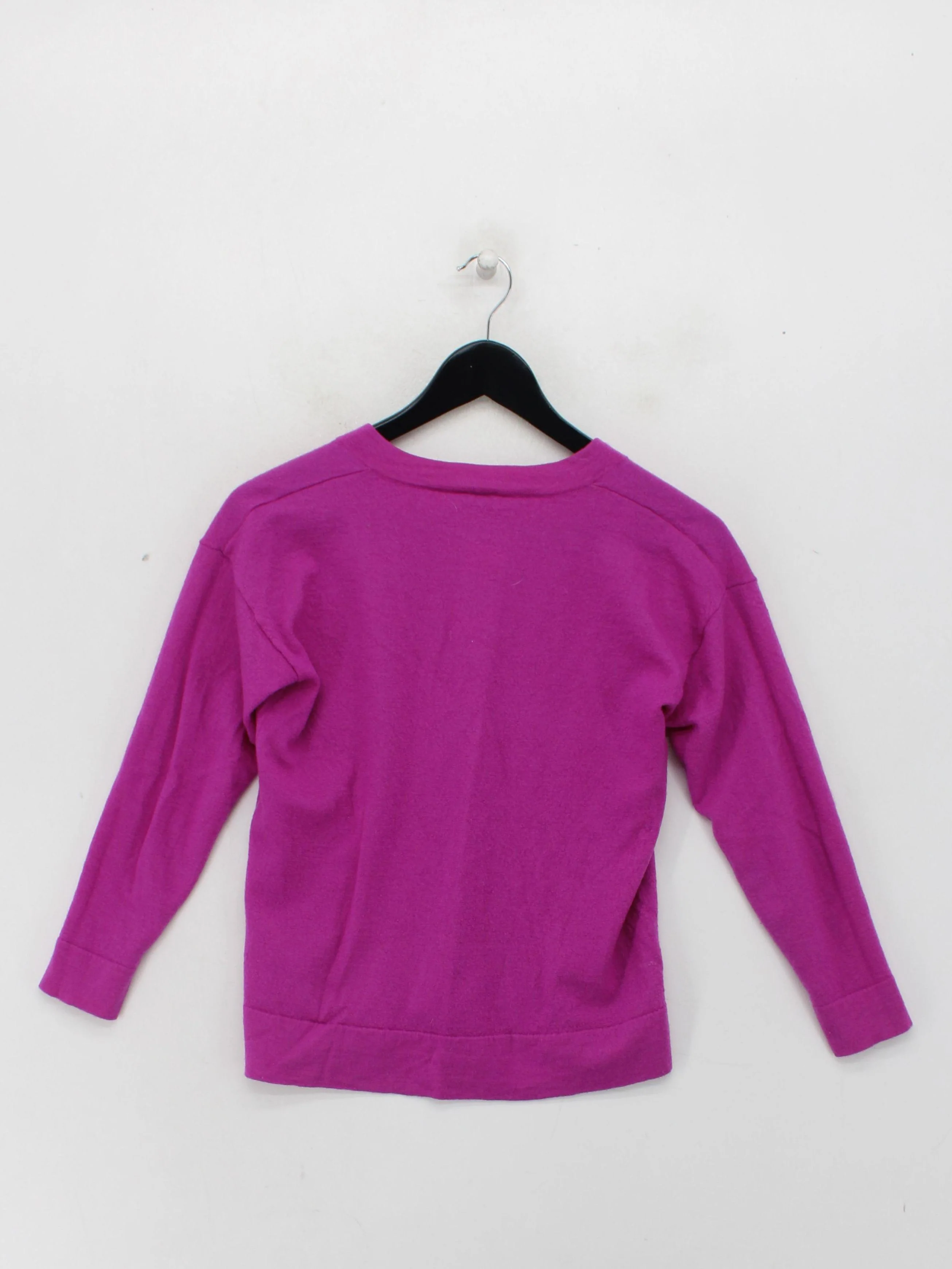 Eterna Women's Jumper S Pink 100% Wool V-Neck Pullover - Image 2