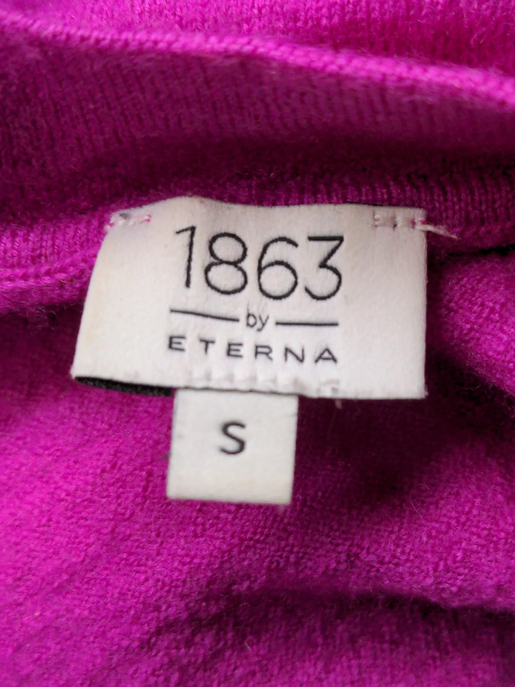 Eterna Women's Jumper S Pink 100% Wool V-Neck Pullover - Image 7