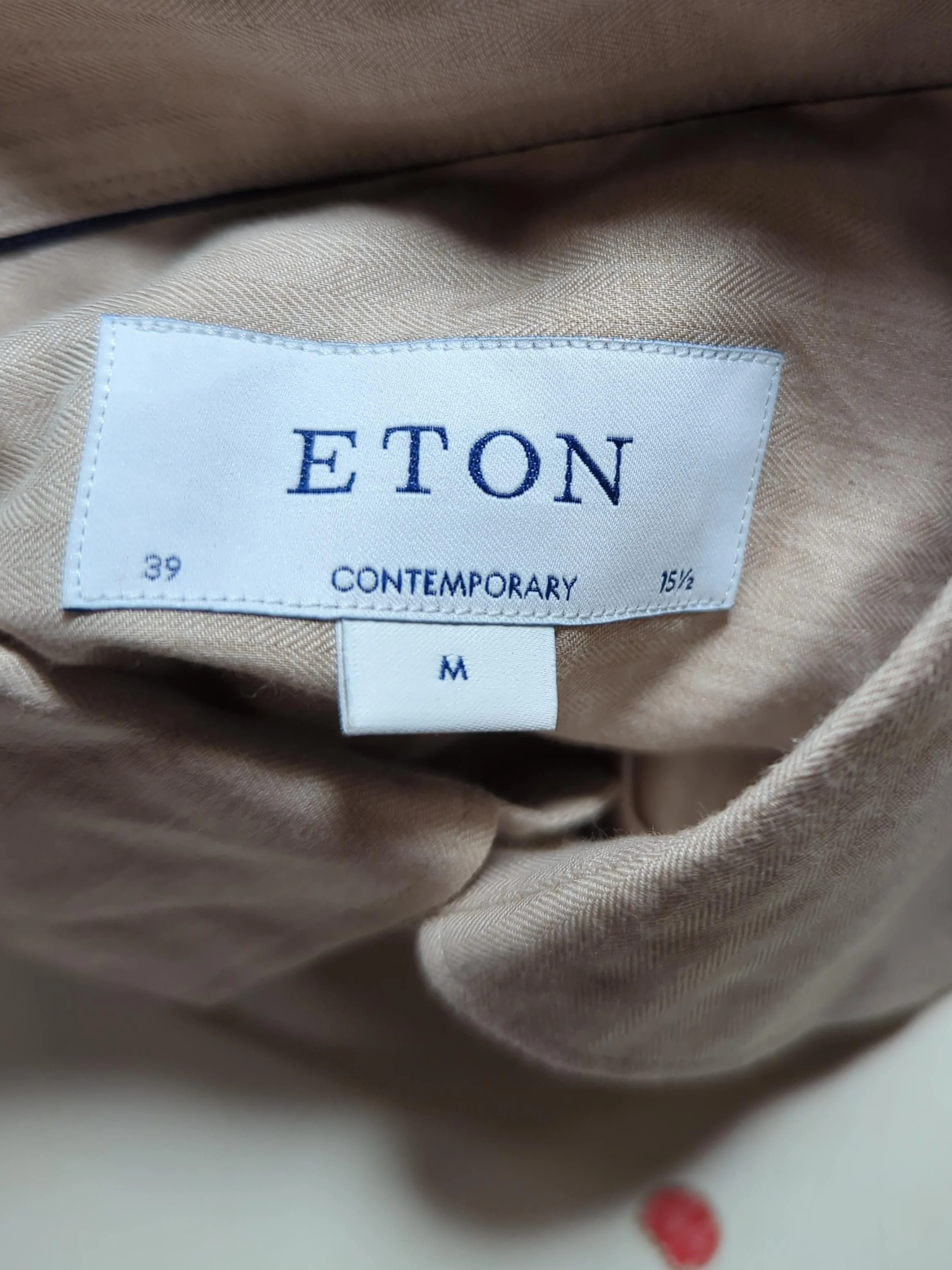 Eton Men's Shirt M Tan 100% Cotton Basic - Image 5
