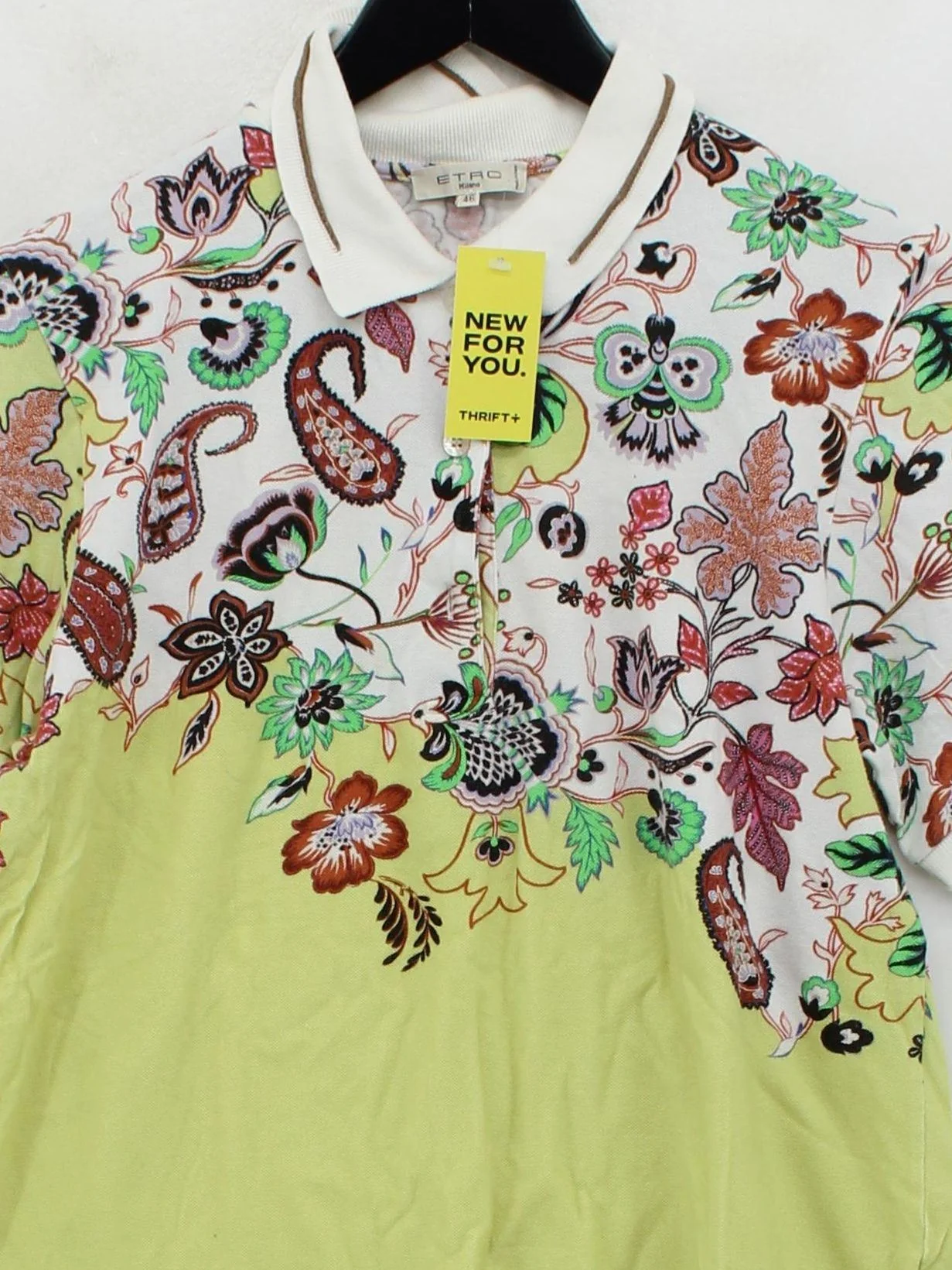 ETRO Men's Polo L Multi Floral Cotton with Elastane Basic - Image 3