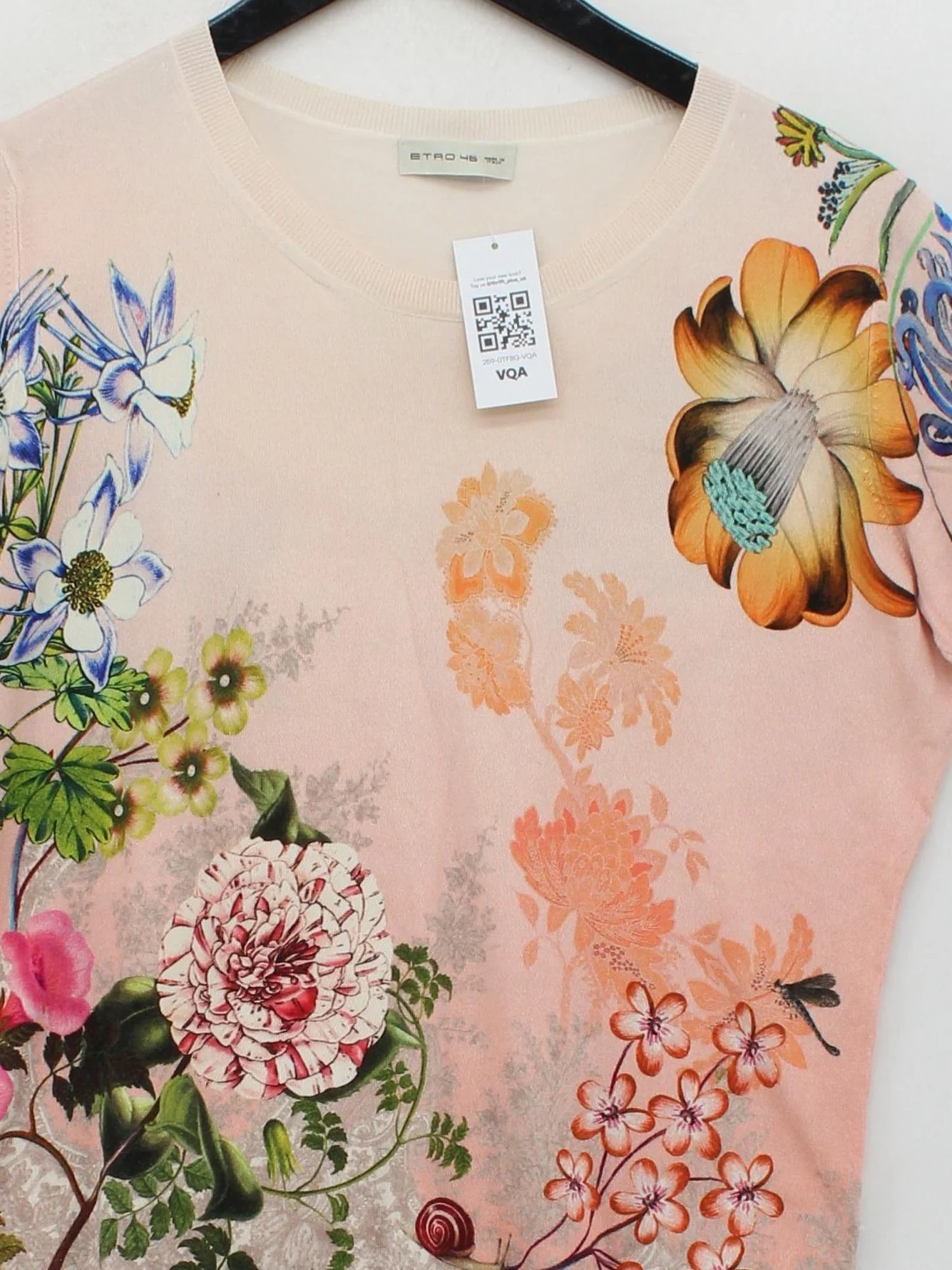 ETRO Women's Top UK 14 Multi Silk with Elastane Jersey - Image 3