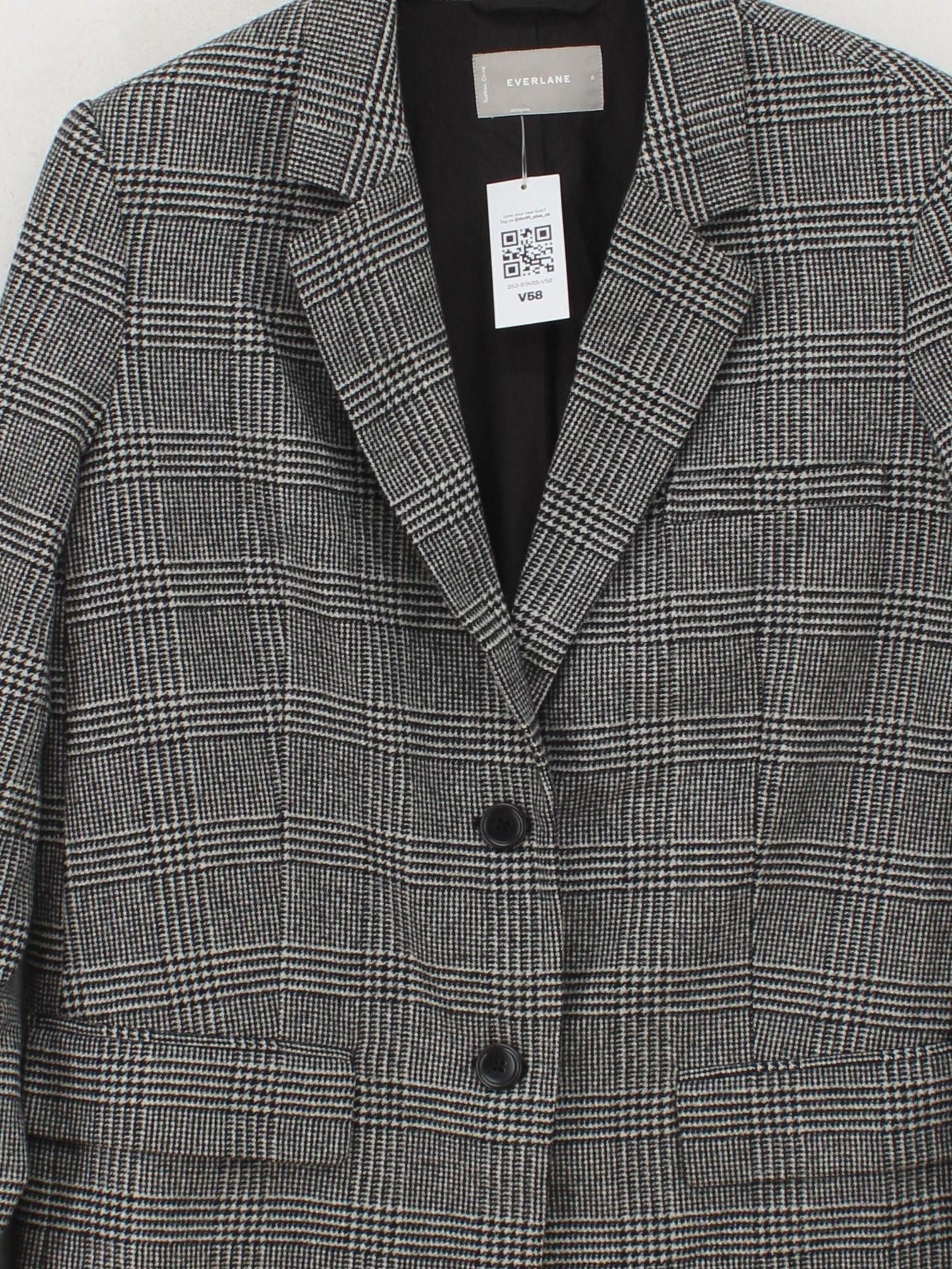 Everlane Women's Blazer UK 10 Grey Wool with Nylon, Other, Acrylic Overcoat - Image 3