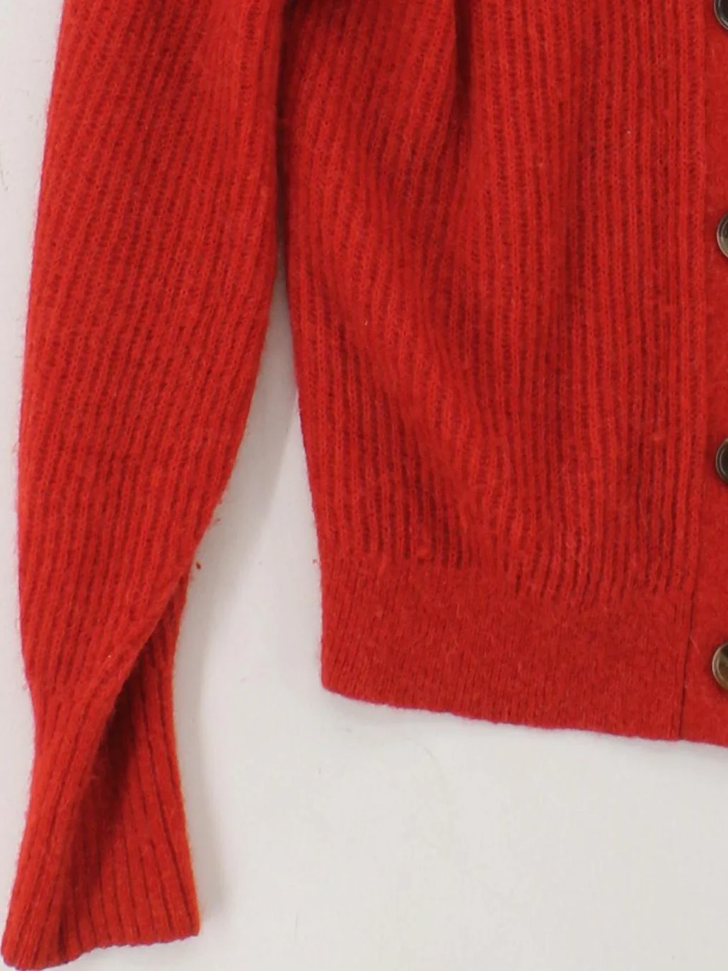 Everlane Women's Cardigan M Red Other with Nylon, Wool Round Neck Cardigan - Image 4