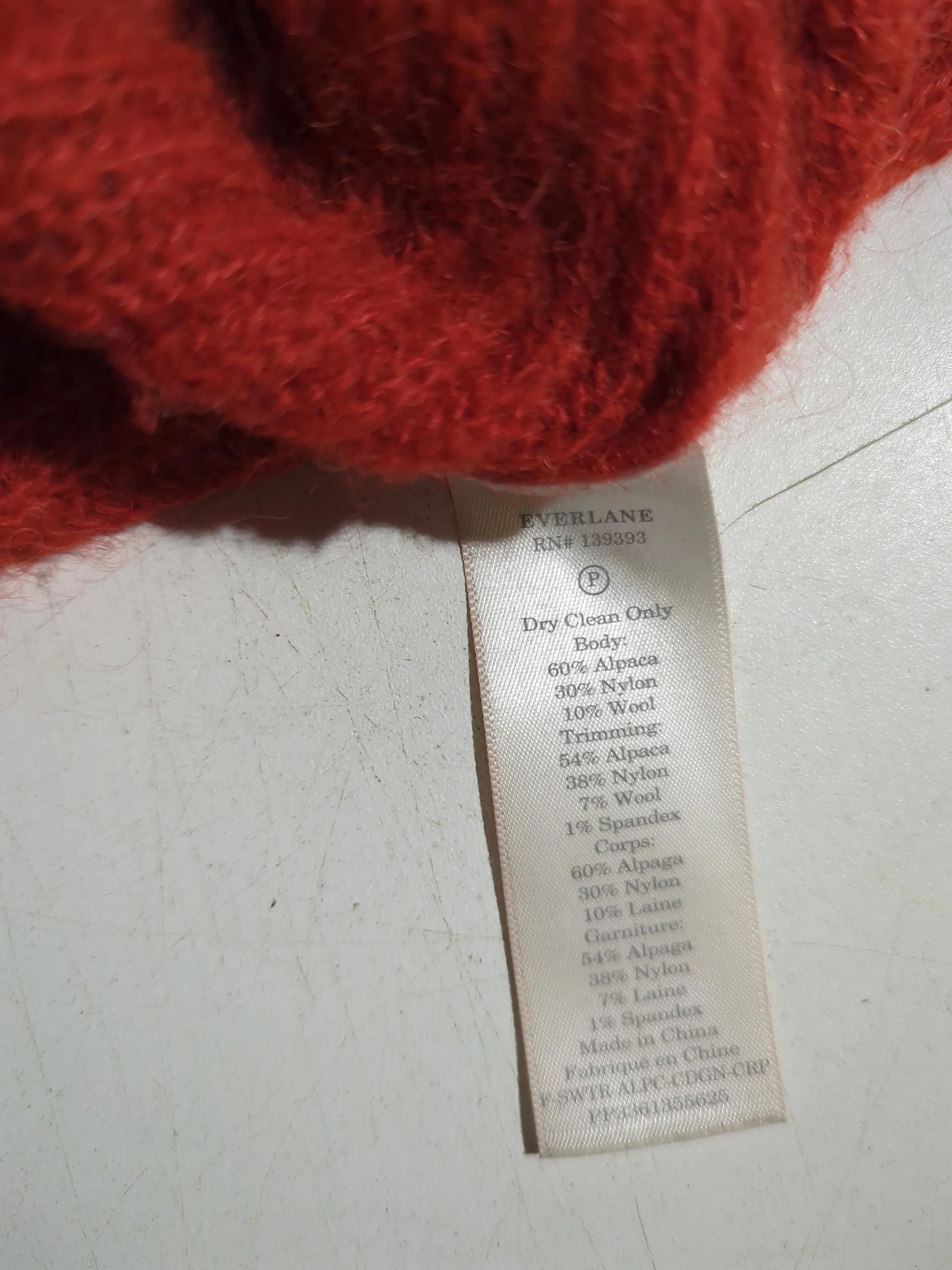 Everlane Women's Cardigan M Red Other with Nylon, Wool Round Neck Cardigan - Image 7