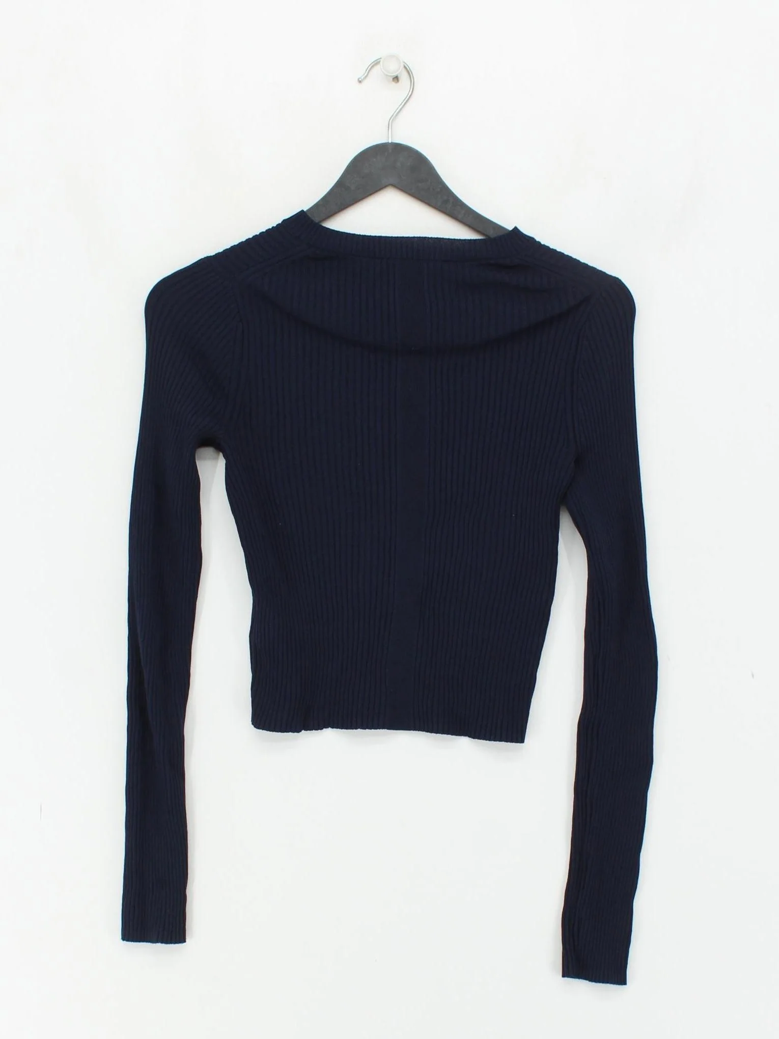 Everlane Women's Cardigan S Blue Viscose with Nylon Crew Neck Cardigan - Image 2