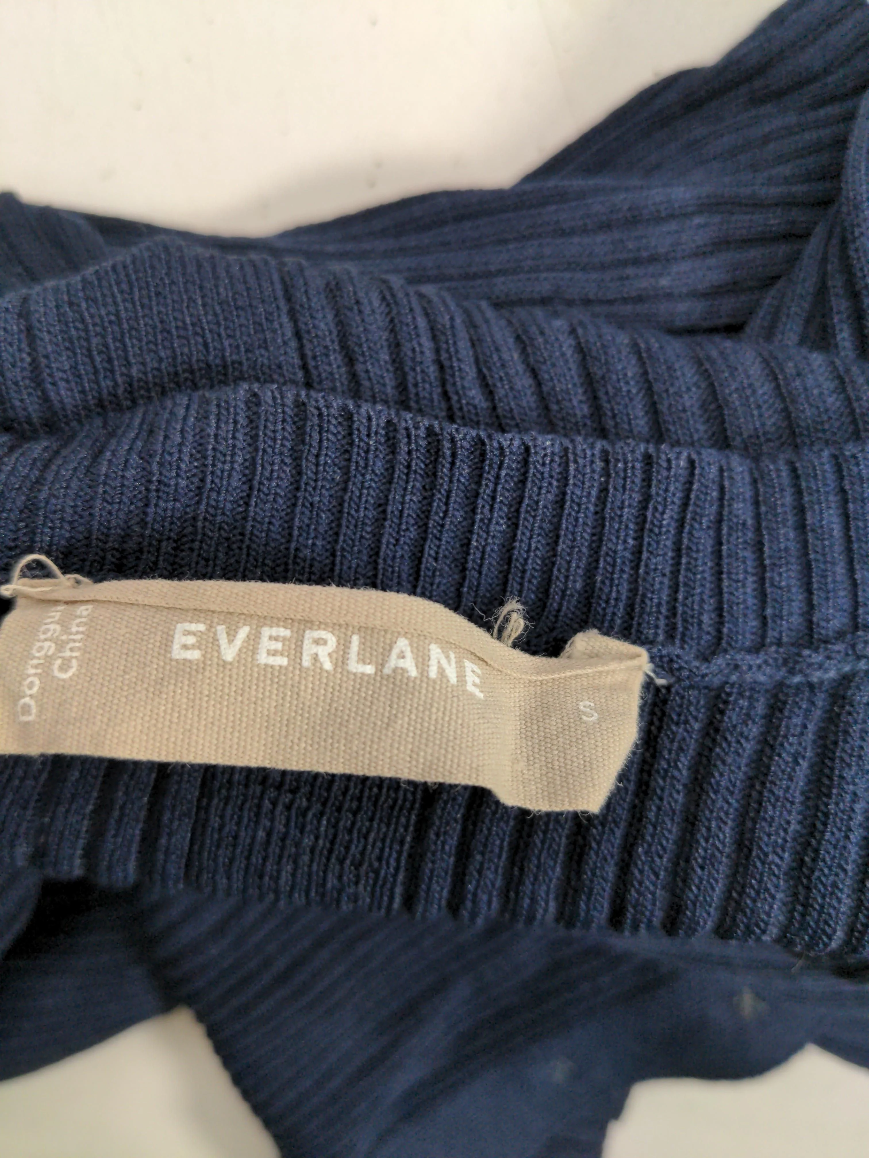Everlane Women's Cardigan S Blue Viscose with Nylon Crew Neck Cardigan - Image 6