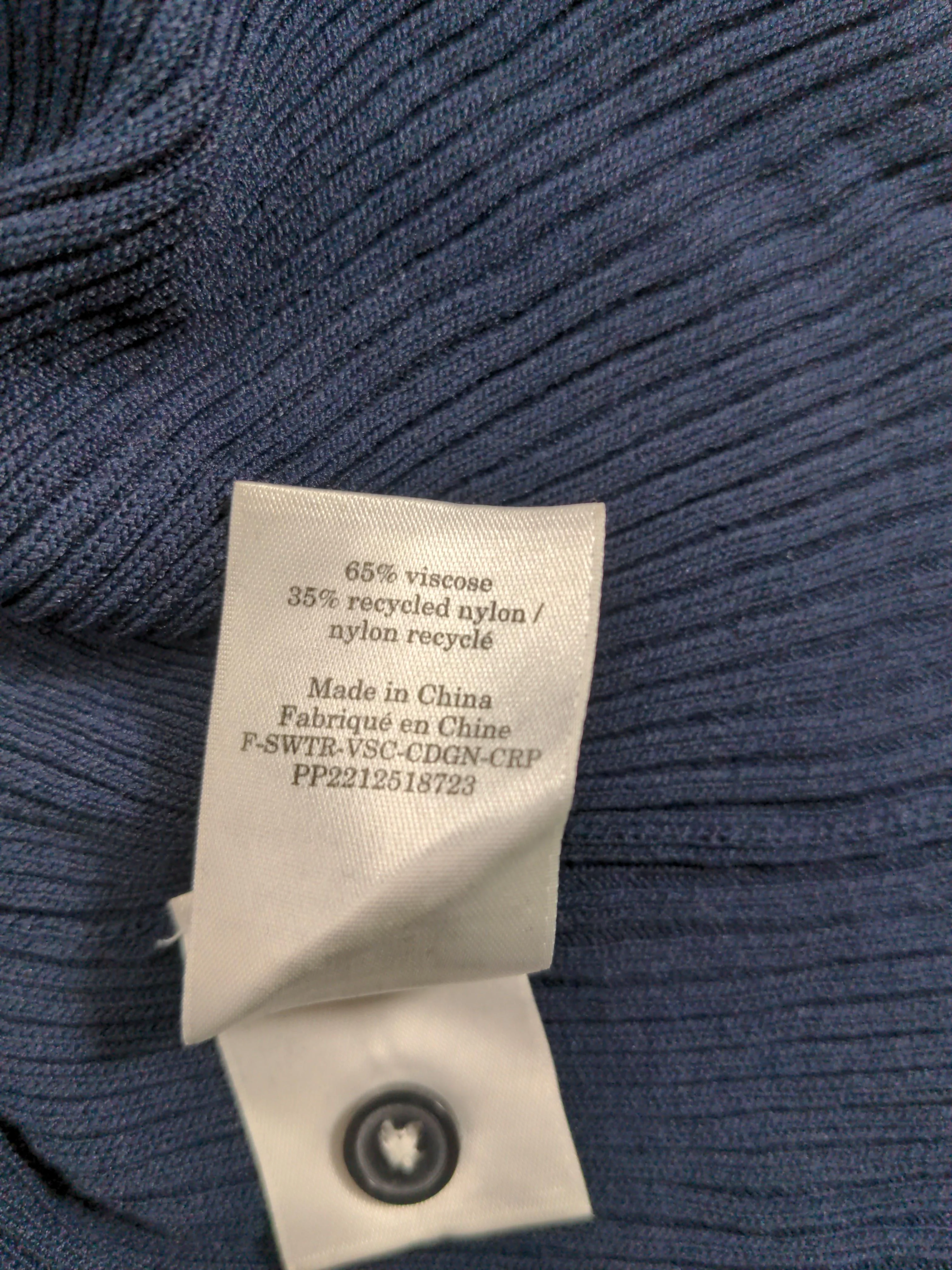Everlane Women's Cardigan S Blue Viscose with Nylon Crew Neck Cardigan - Image 7