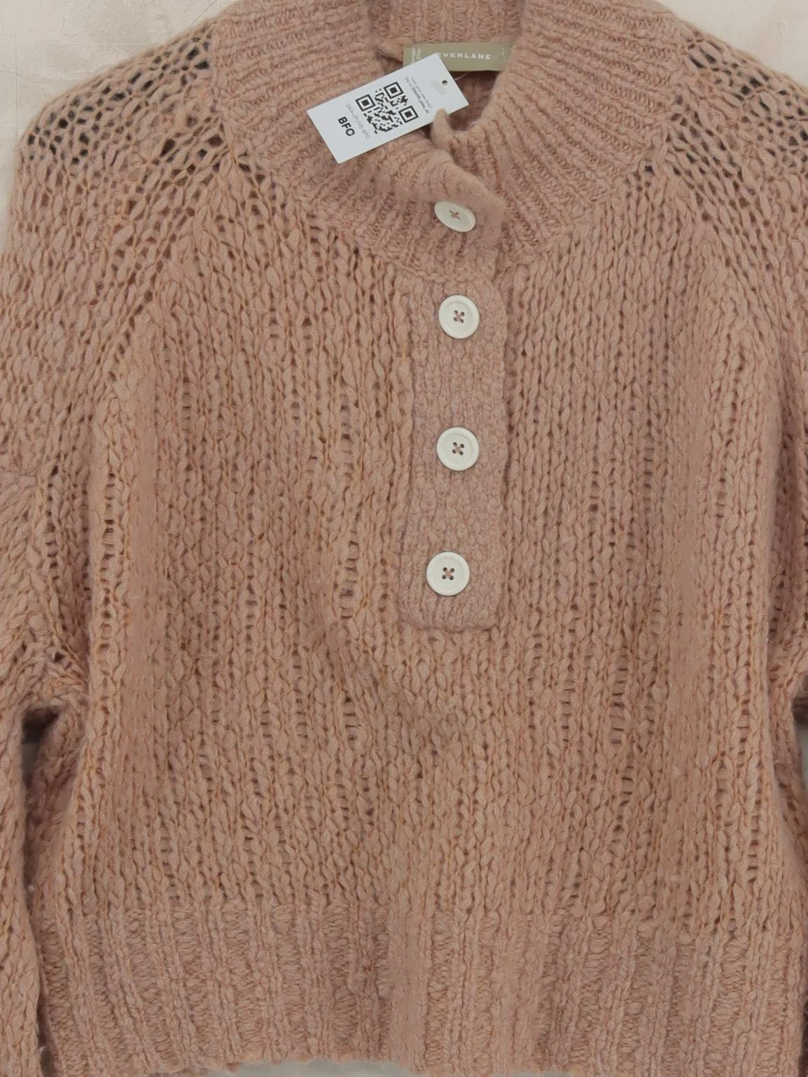 Everlane Women's Jumper S Pink Wool with Nylon High Neck Pullover - Image 3