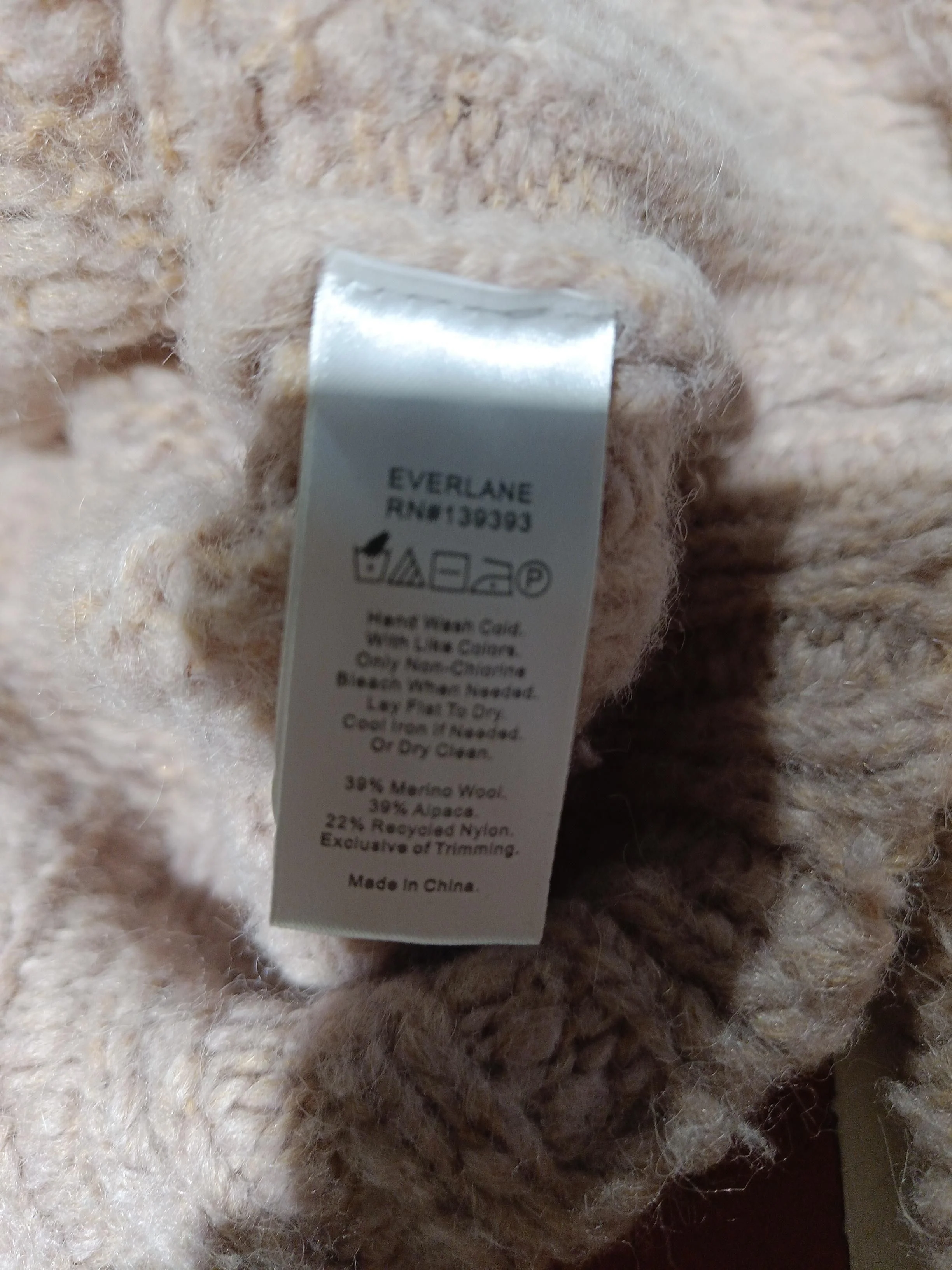Everlane Women's Jumper S Pink Wool with Nylon High Neck Pullover - Image 6