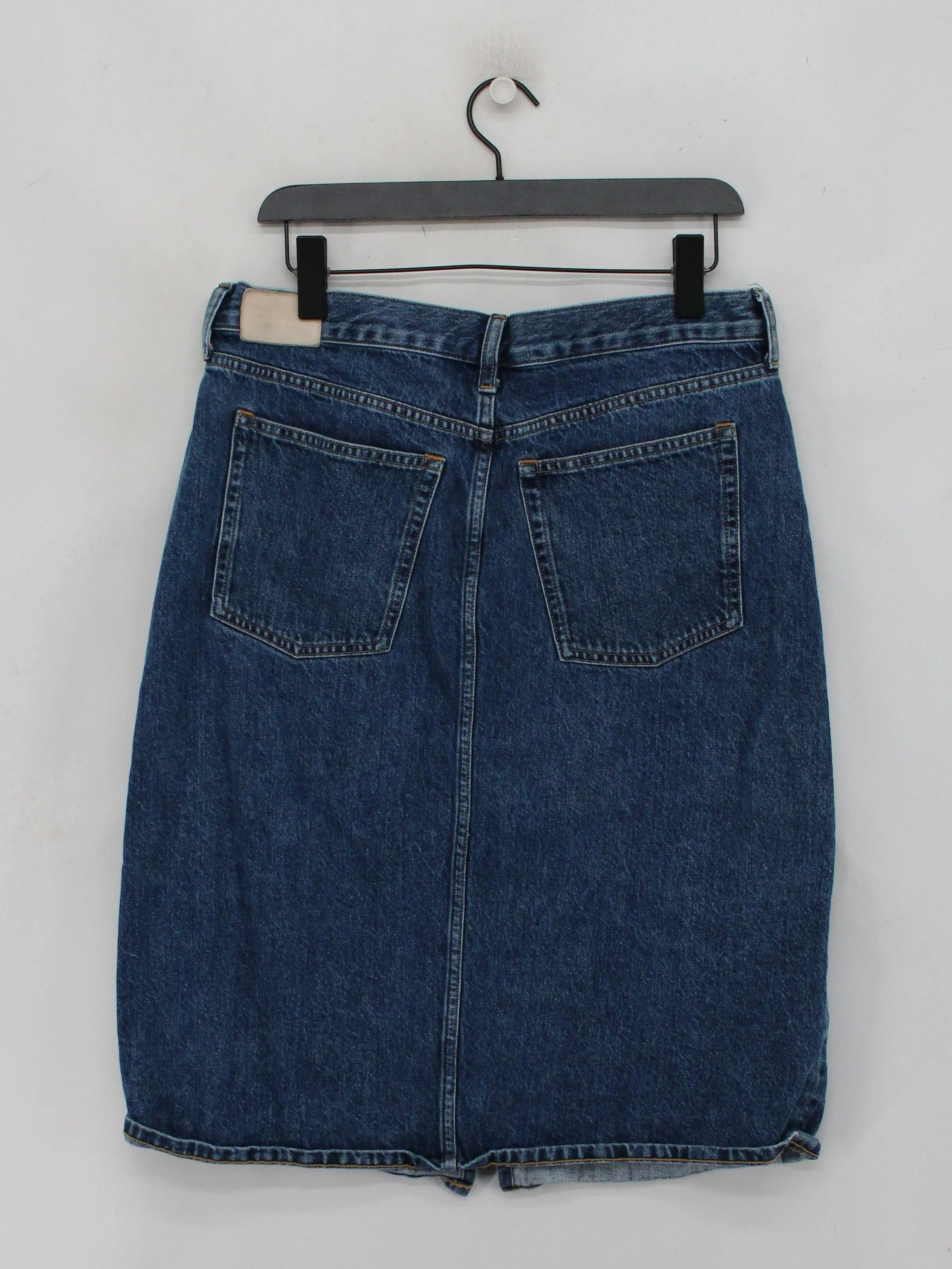 Everlane Women's Midi Skirt W 31 in Blue 100% Cotton Midi Straight & Pencil - Image 2