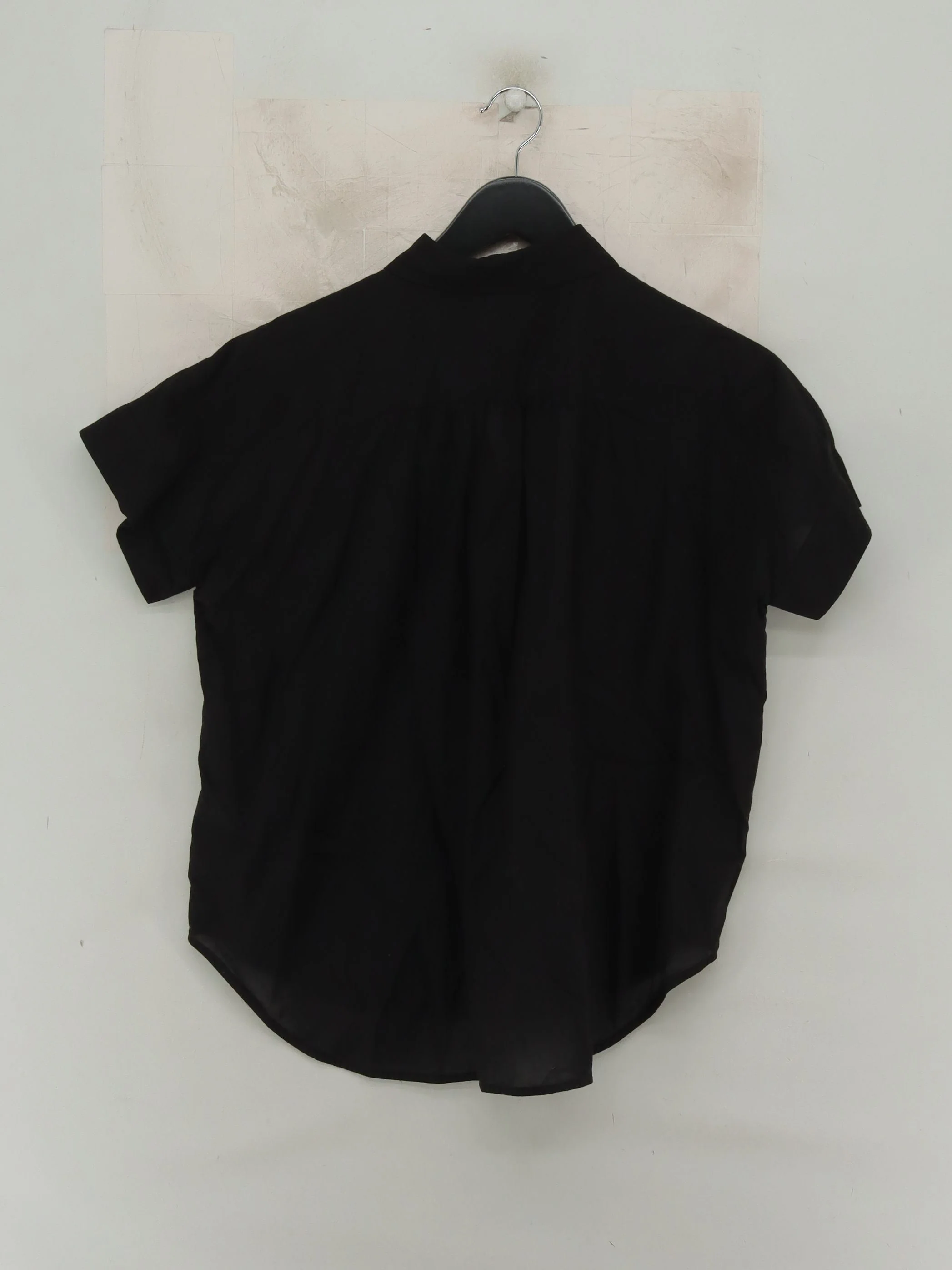 Everlane Women's Shirt S Black 100% Other Short Sleeve Collared Basic - Image 2