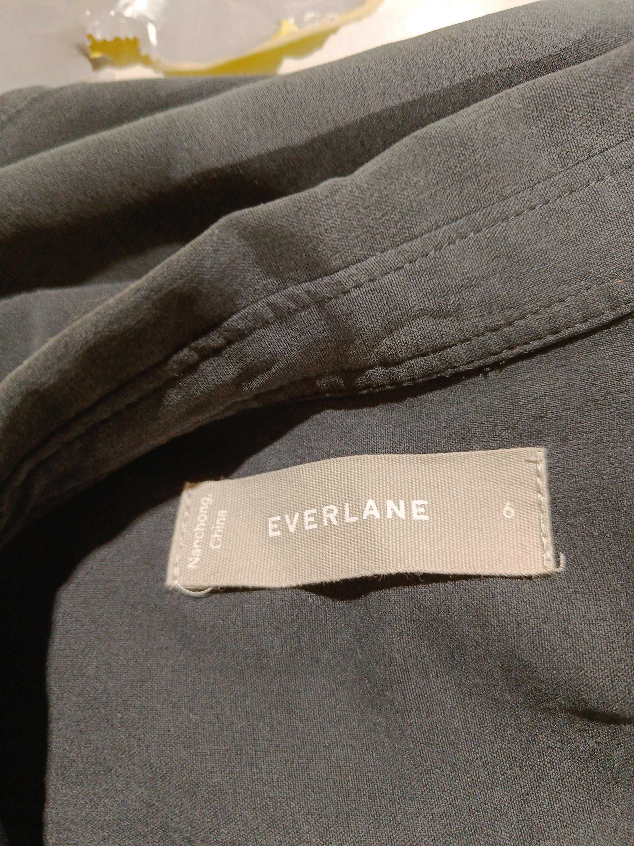 Everlane Women's Shirt UK 10 Black 100% Silk Long Sleeve Collared Basic - Image 6