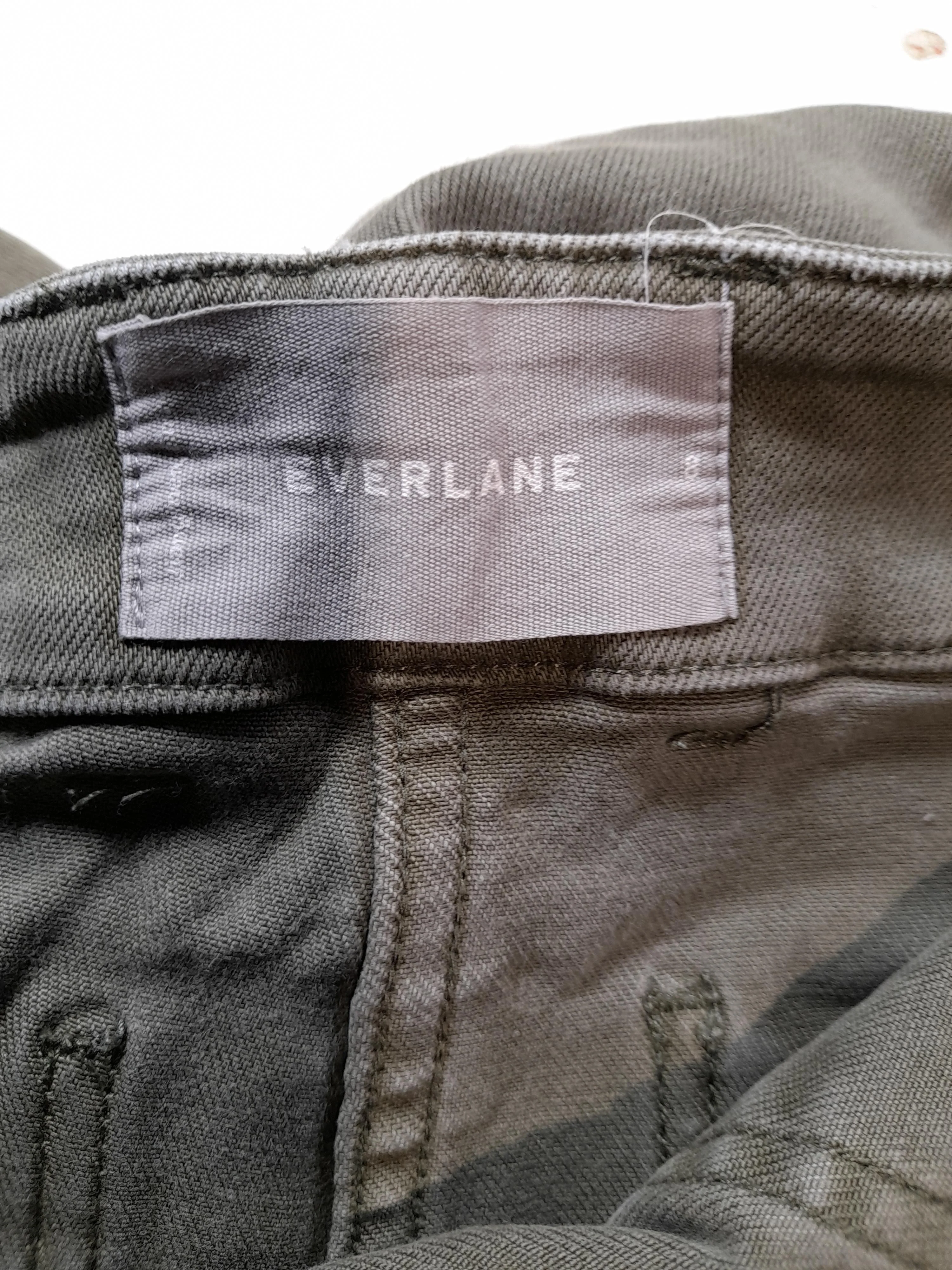Everlane Women's Trousers S Green Cotton with Elastane Wide-Leg Cropped - Image 5