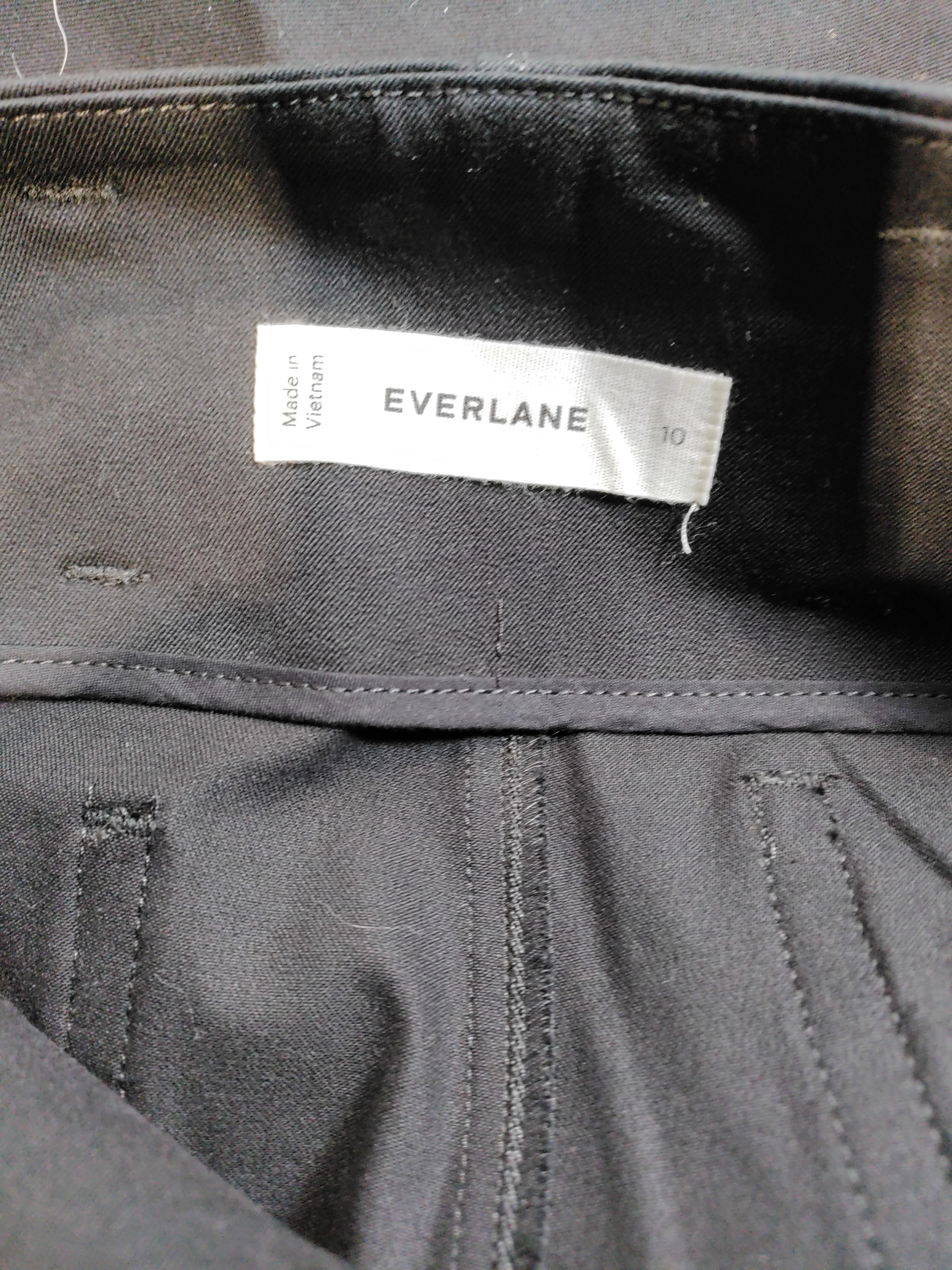 Everlane Women's Trousers UK 14 Black Cotton with Elastane Tapered Cargo - Image 5