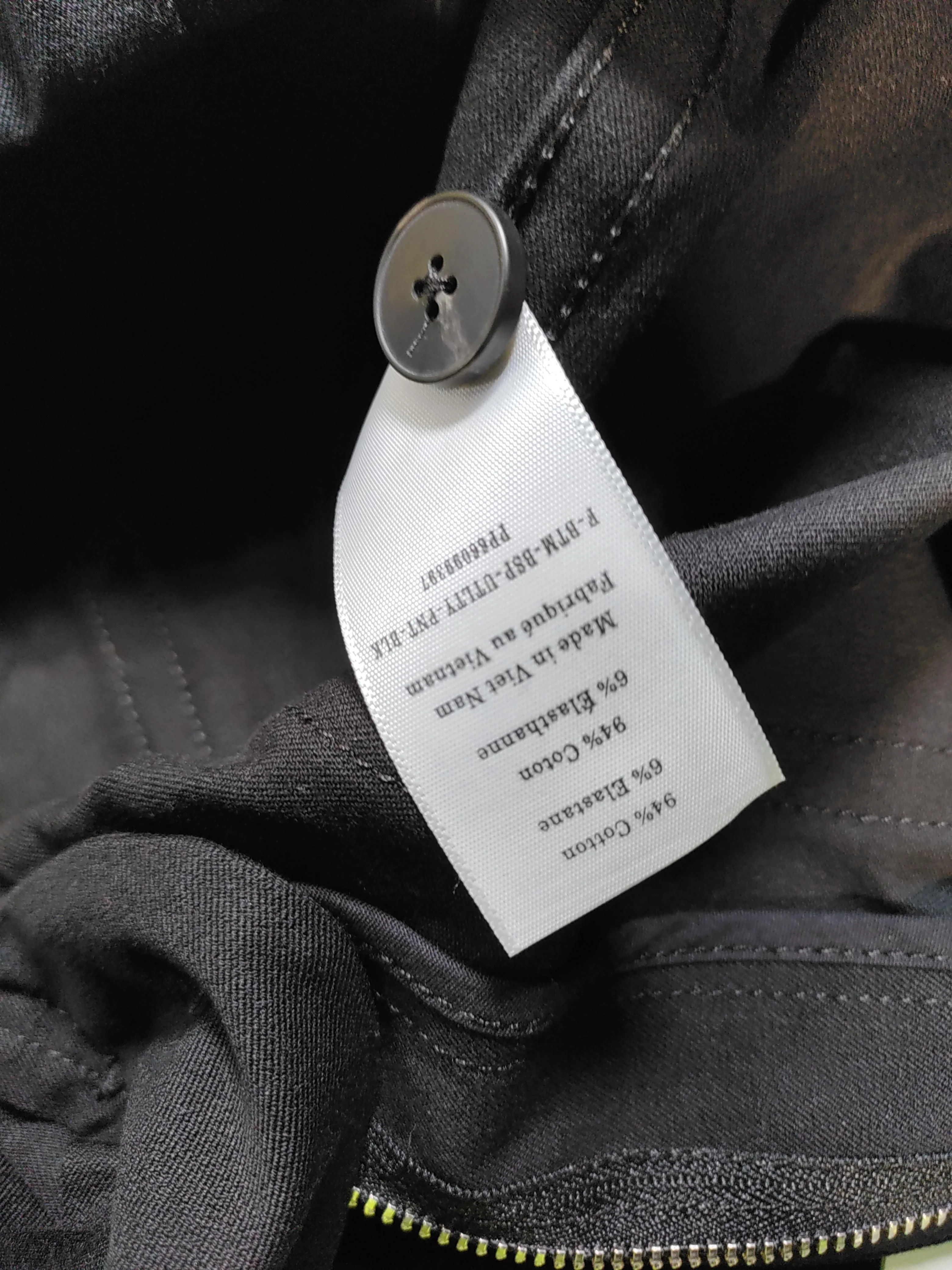 Everlane Women's Trousers UK 14 Black Cotton with Elastane Tapered Cargo - Image 6