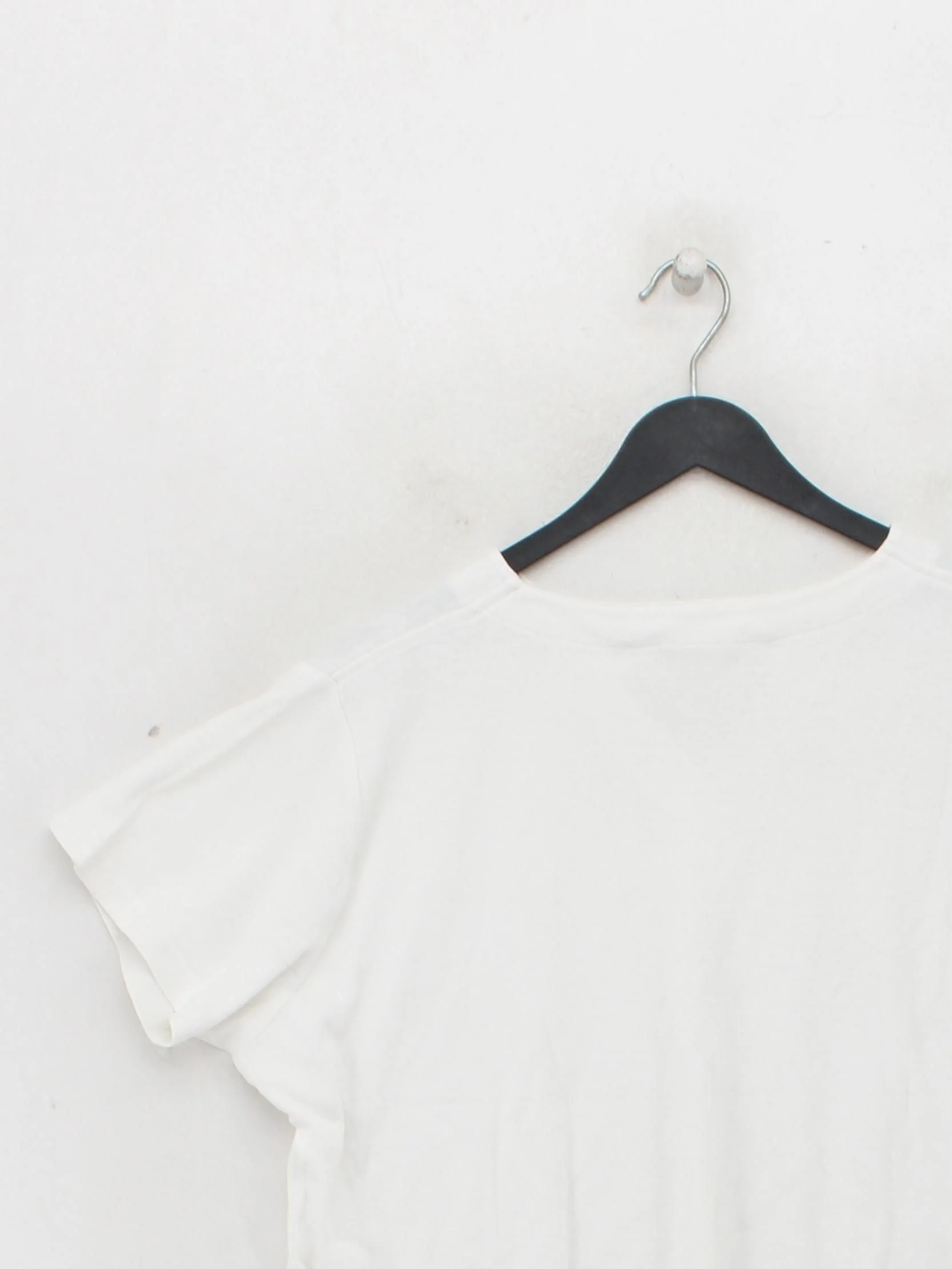 EWM Women's T-Shirt UK 18 White 100% Cotton Short Sleeve V-Neck Basic - Image 2