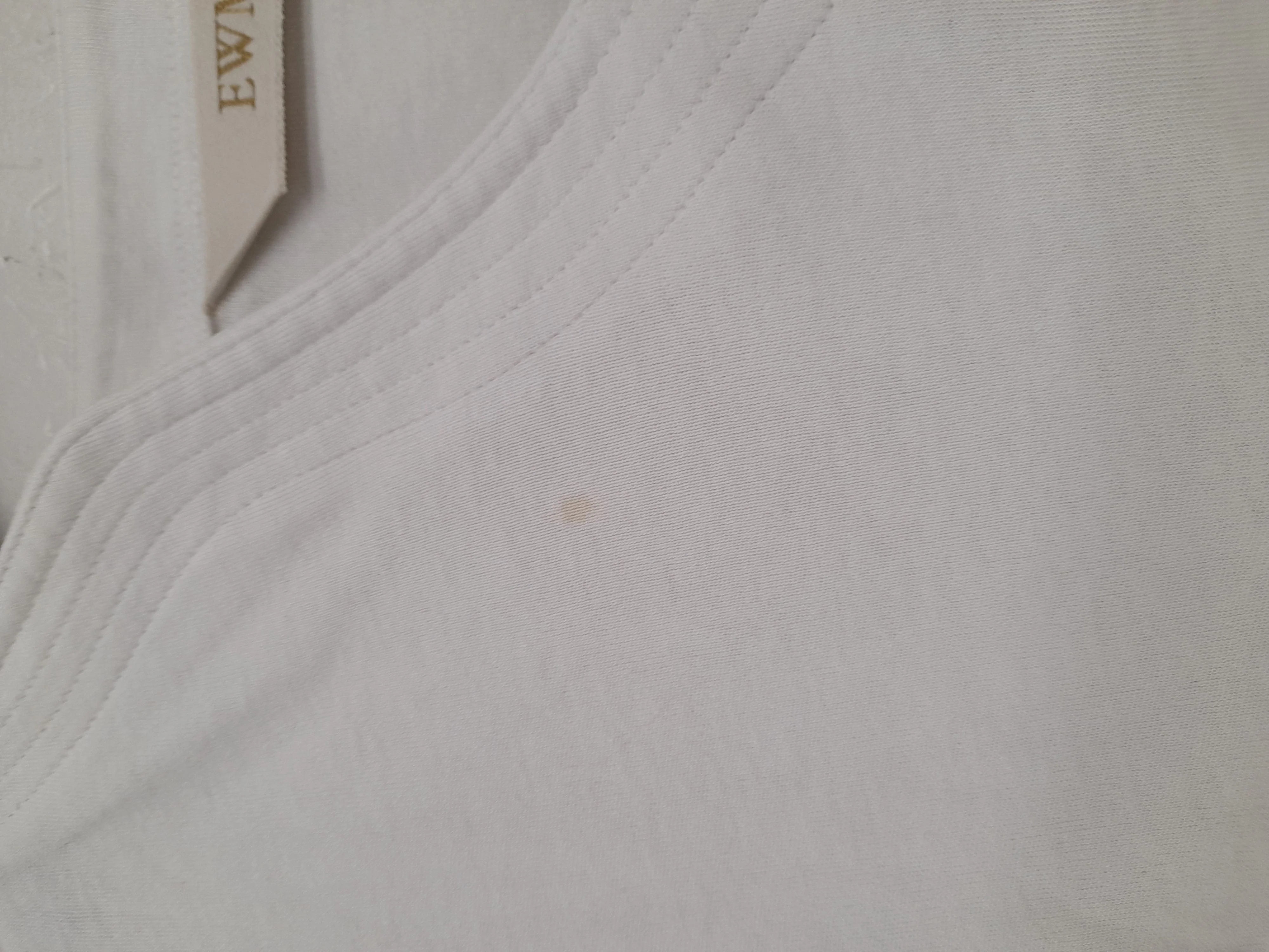 EWM Women's T-Shirt UK 18 White 100% Cotton Short Sleeve V-Neck Basic - Image 6