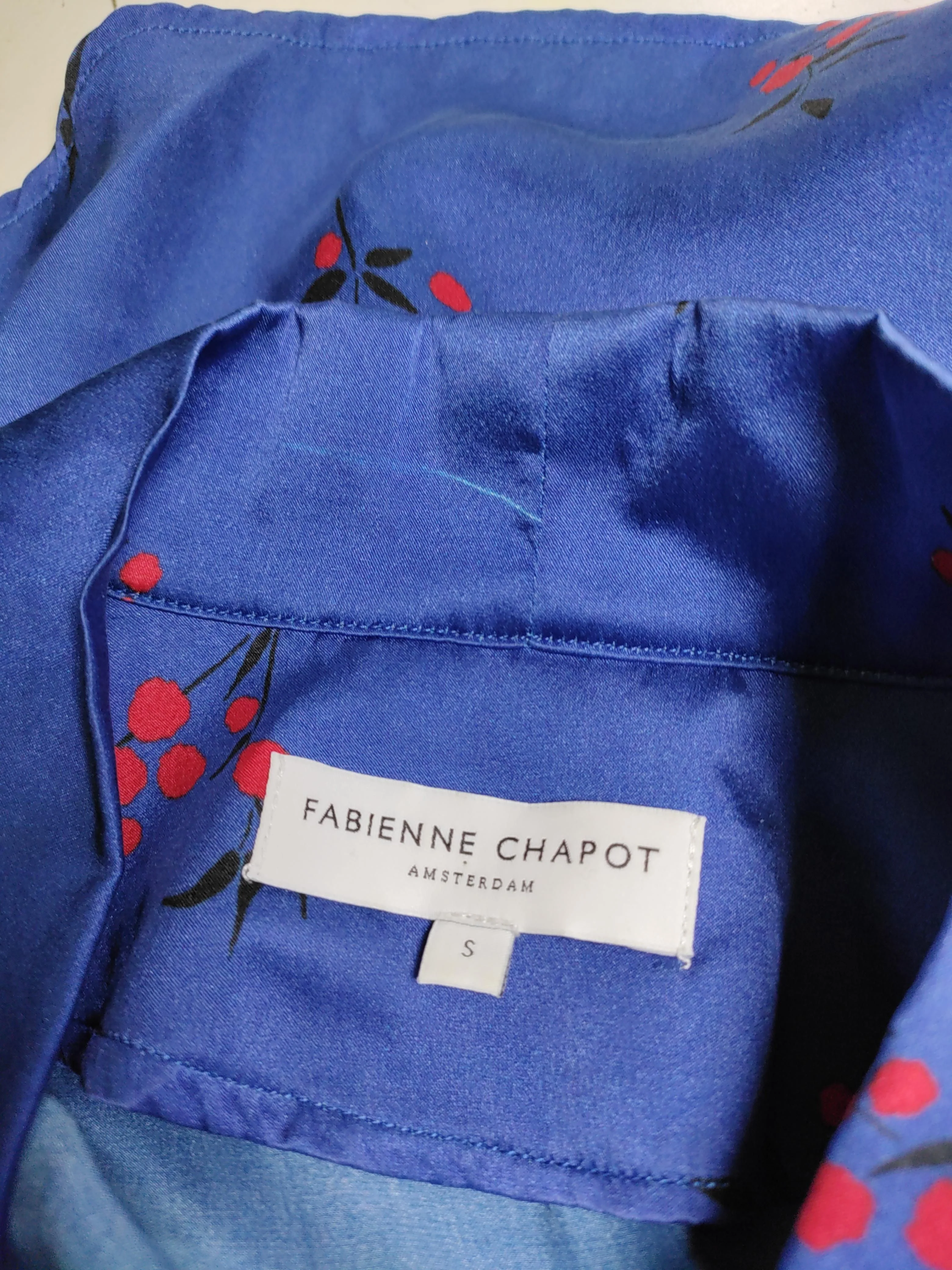 Fabienne Chapot Women's Blouse S Blue 100% Silk Basic - Image 6